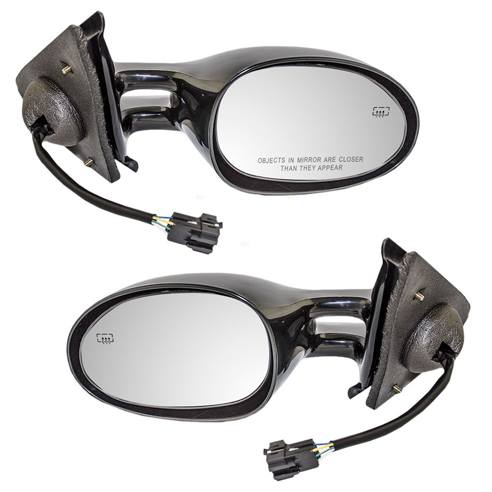 Replacement Power Heated Side View Mirrors Set for 1995-2000 Dodge Stratus & Chrysler Cirrus - Driver & Passenger Side (Part #4646309 & 4646308) - Perfect for Winter Driving & Enhanced Visibility