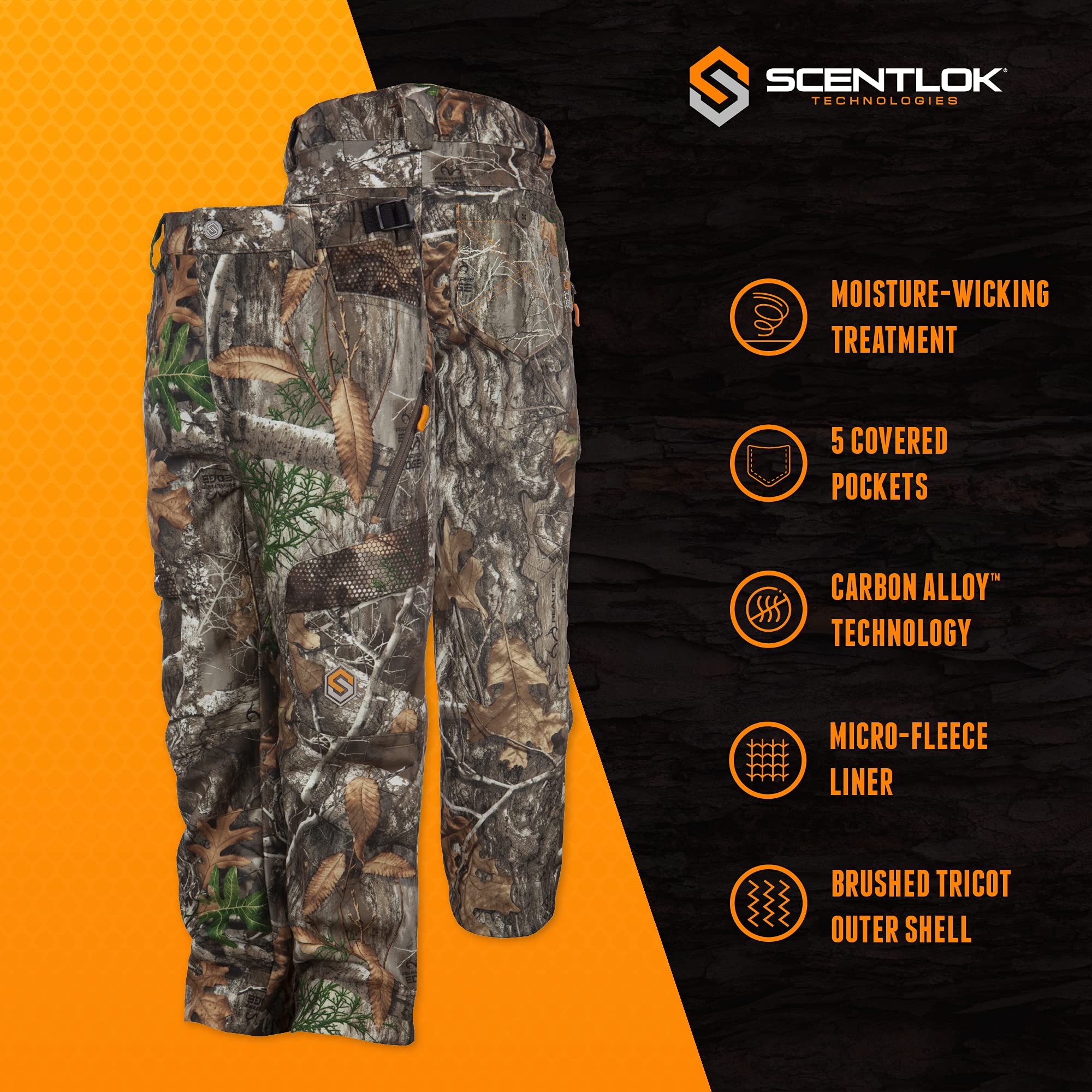 ScentLok Youth Hundo Taktix Pants - Kids Hunting Clothes for Boys & Girls, Camo Camouflage Outdoor Gear - Perfect for Deer Hunting, Turkey Hunting & Outdoor Adventures