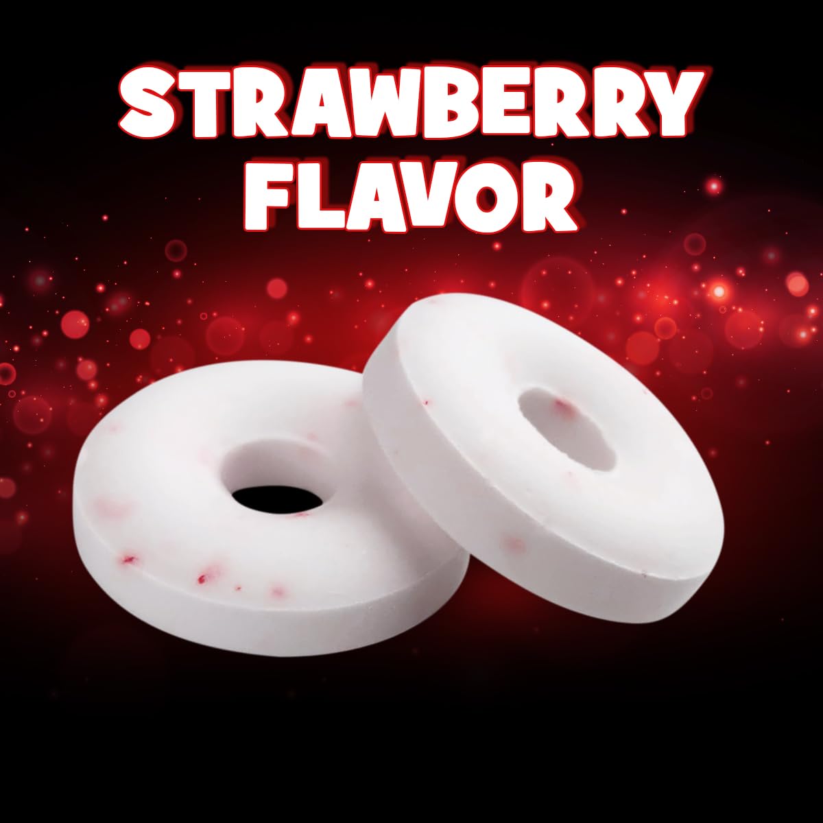 Sugar Free Strawberry Flavored Candy - Fresh Breath Mints, Individually Wrapped, Nut Free, 2.65oz Pack - Perfect for On-the-Go, Office, Travel & After Meals