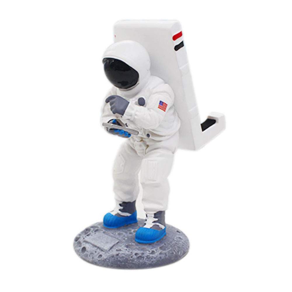Astronaut Resin Phone Stand for Desk - Universal Cute Desktop Holder for iPhone, iPad, Samsung & Glasses - Perfect for Office, Home & Car Use