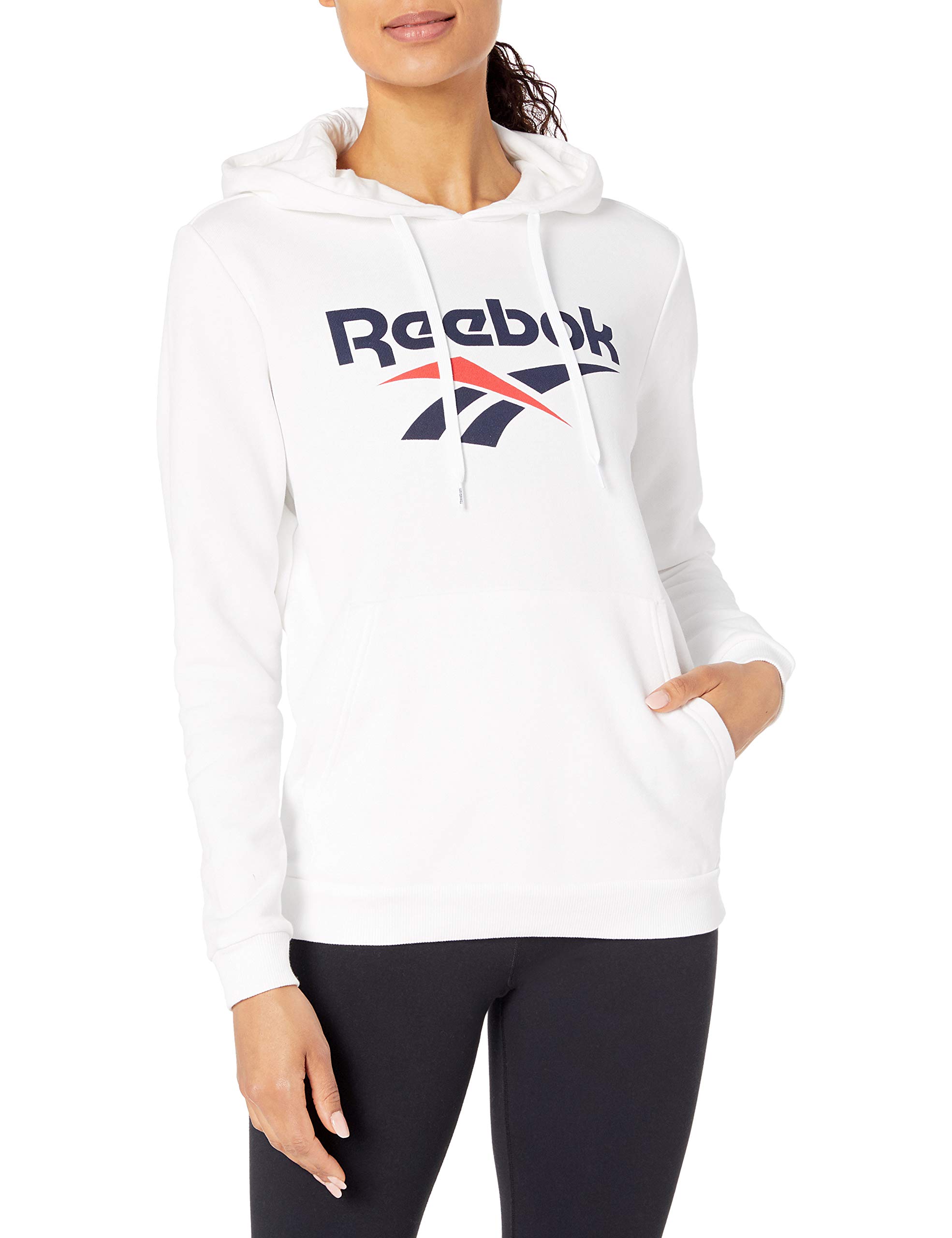 Reebok Women's Classic Vector Hoodie - Soft Fleece Pullover Sweatshirt for Casual Wear, Gym & Lounge | Trendy Athletic Apparel for Women