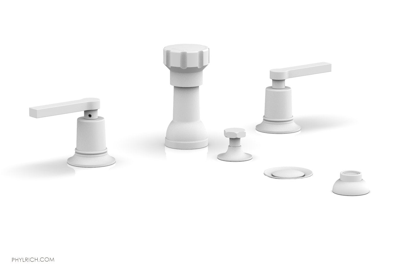 HEX MODERN 4-Hole Bidet Faucet Set with Lever Handles - Chrome Finish for Bathroom & Toilet Upgrade (Model 501-61) | Perfect for Modern Home Renovation and Water-Saving Solutions