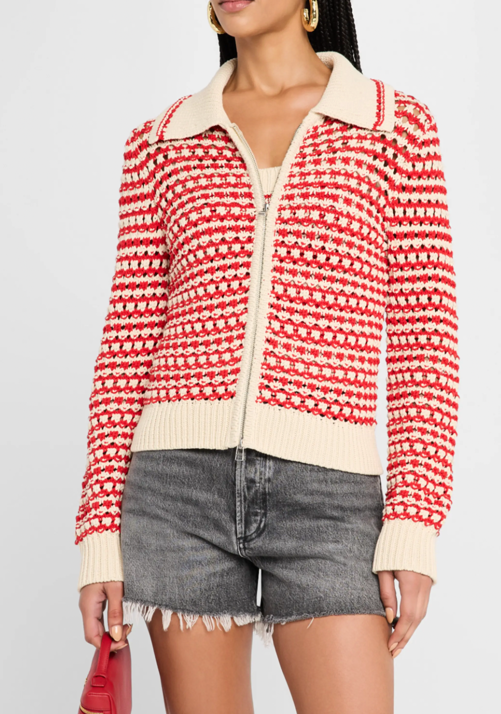 Guest in Residence Kirby Crochet Sweater - Women's Handmade Vintage Style Cardigan for Fall & Winter | Perfect for Coffee Dates, Office Wear & Cozy Evenings