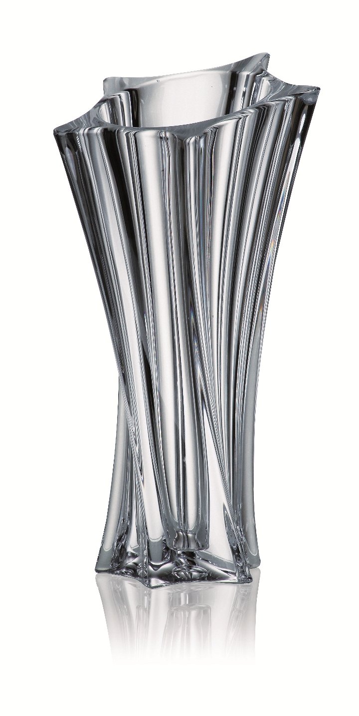 B Brilliant Bohemia - Yoko X-Vase 33 cm Handmade Glass Vase for Home Decor, Wedding Centerpiece & Bohemian Style Interior Design