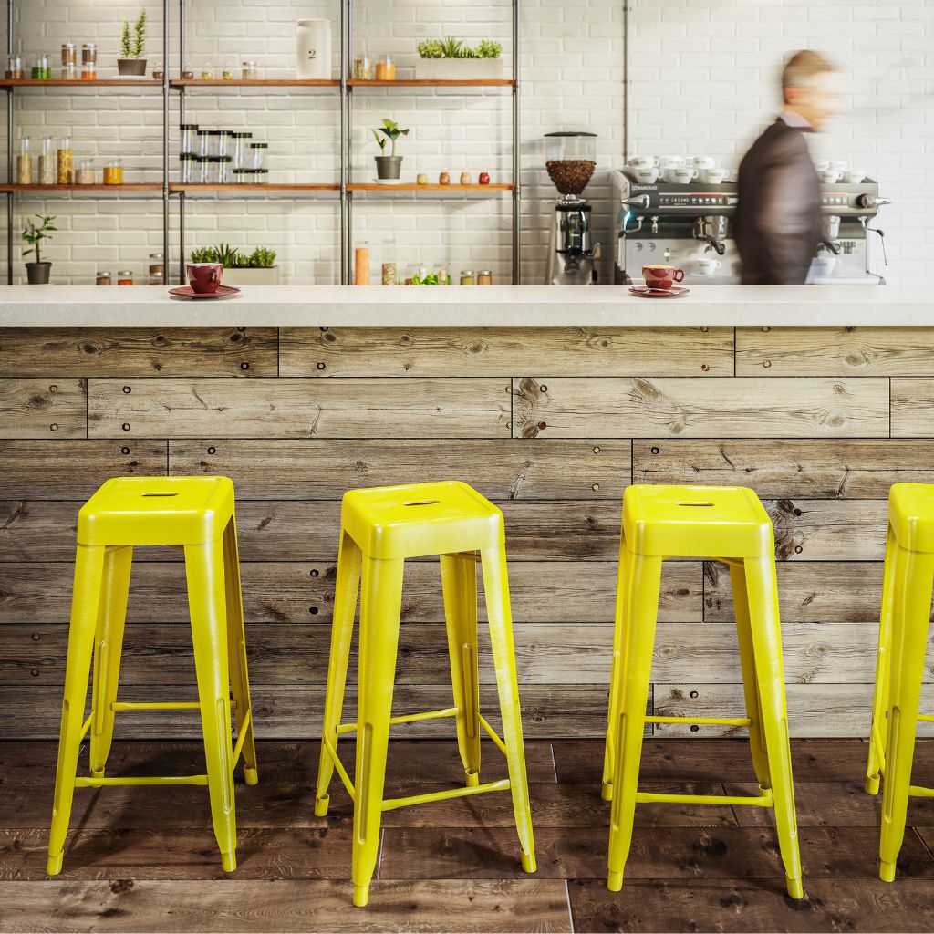 Heavy Duty Adjustable Bar Stool with Backrest - Commercial Grade Metal Bar Stools for Kitchen, Restaurant & Home Use - Perfect for Dining, Bar Counter & Pub Settings