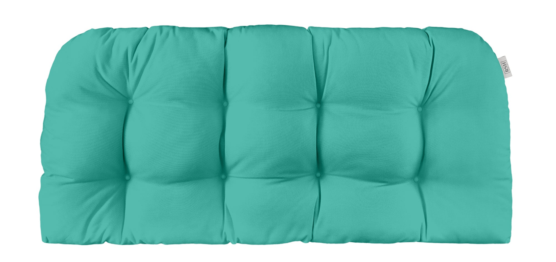 Sunbrella Canvas Blues Tufted Wicker Loveseat Cushion - Water-Resistant Outdoor Furniture Cushion for Patio, Porch & Garden Seating - Perfect for Poolside, Deck & Backyard Relaxation
