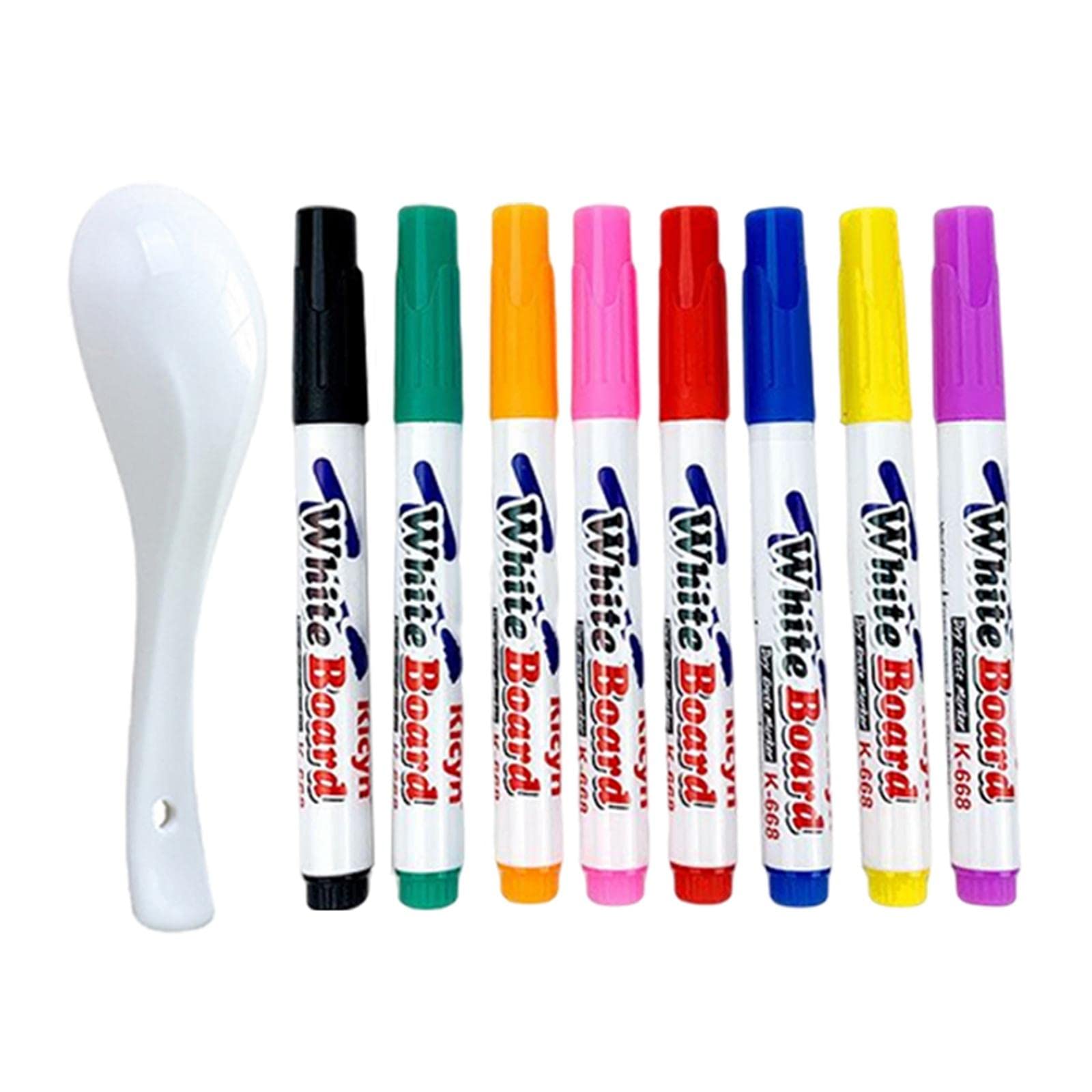 Colcolo Water Floating Pens - 8 Color Whiteboard Markers for Kids & Adults | Doodle, Drawing & Writing | Perfect for Home, School & Office Use