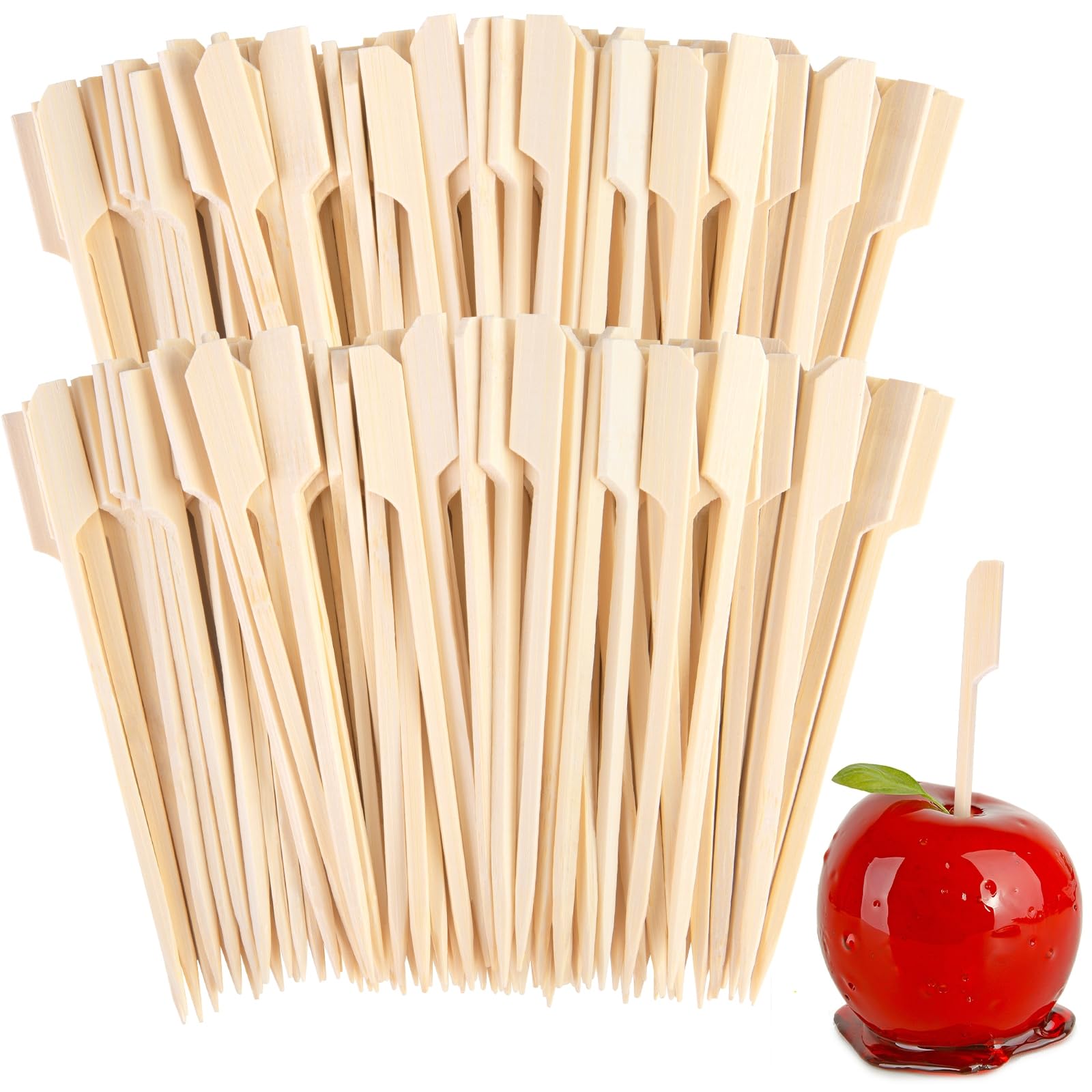 HANSGO 400PCS 4.7 Inch Bamboo Cocktail Picks - Wooden Toothpicks & Skewers for Fruit, Appetizers, Sandwiches, BBQ | Perfect for Parties, Picnics, and Home Entertaining