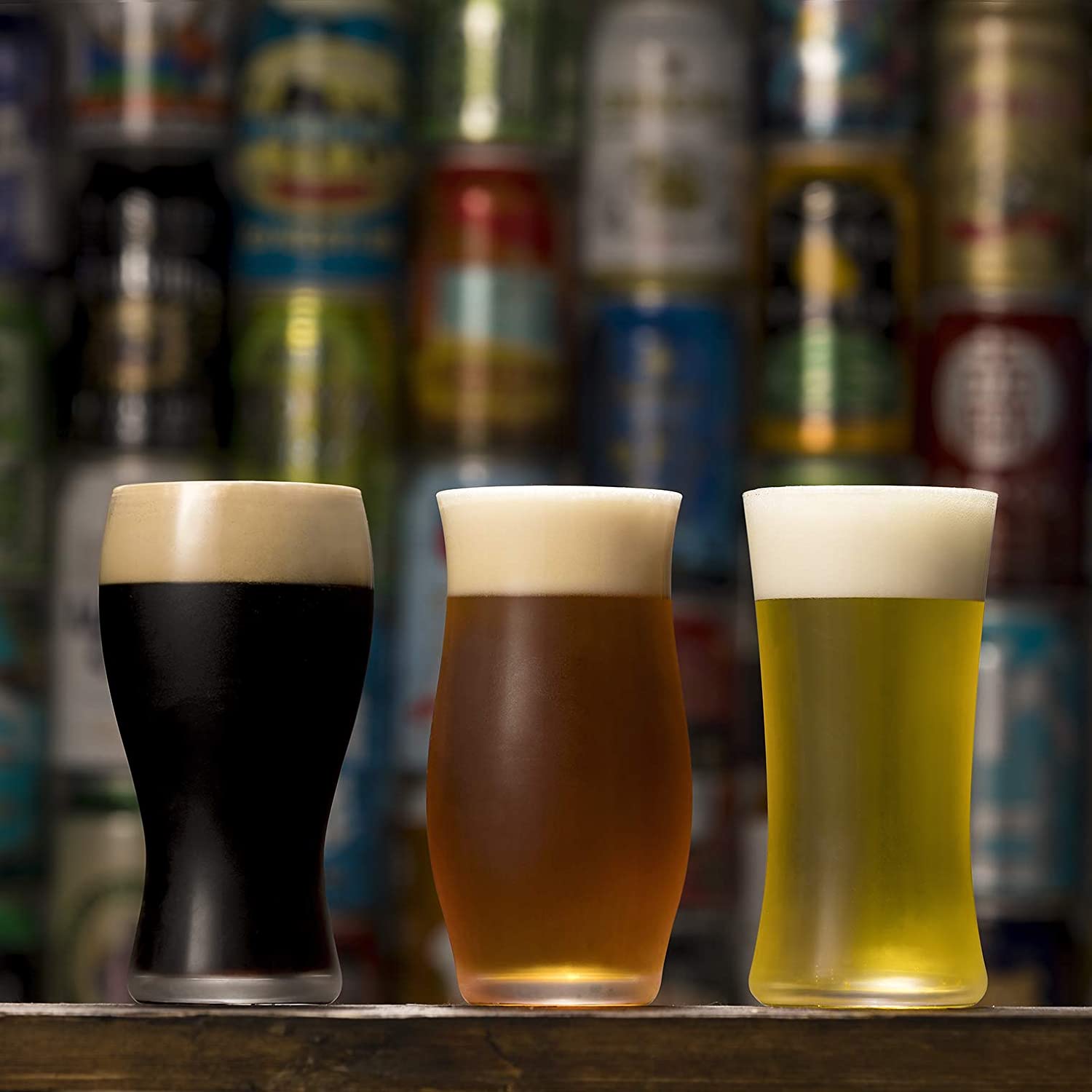 Premium Aderia Craft Beer Glass Set - Enhances Aroma & Flavor for IPA, Stout & Lager - Perfect for Home Brewing, Beer Tasting & Gifts