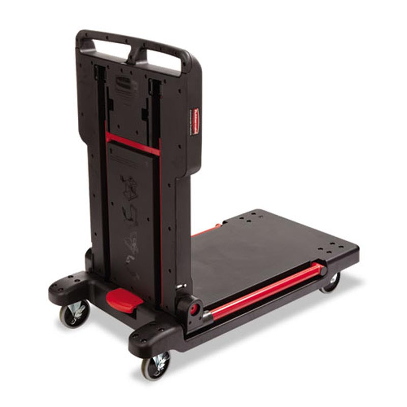 Convertible Multi-Purpose Utility Cart with Wheels - Heavy Duty Folding Hand Truck for Moving, Groceries, Laundry & Storage - Black - Perfect for Home, Office, Warehouse & Outdoor Use