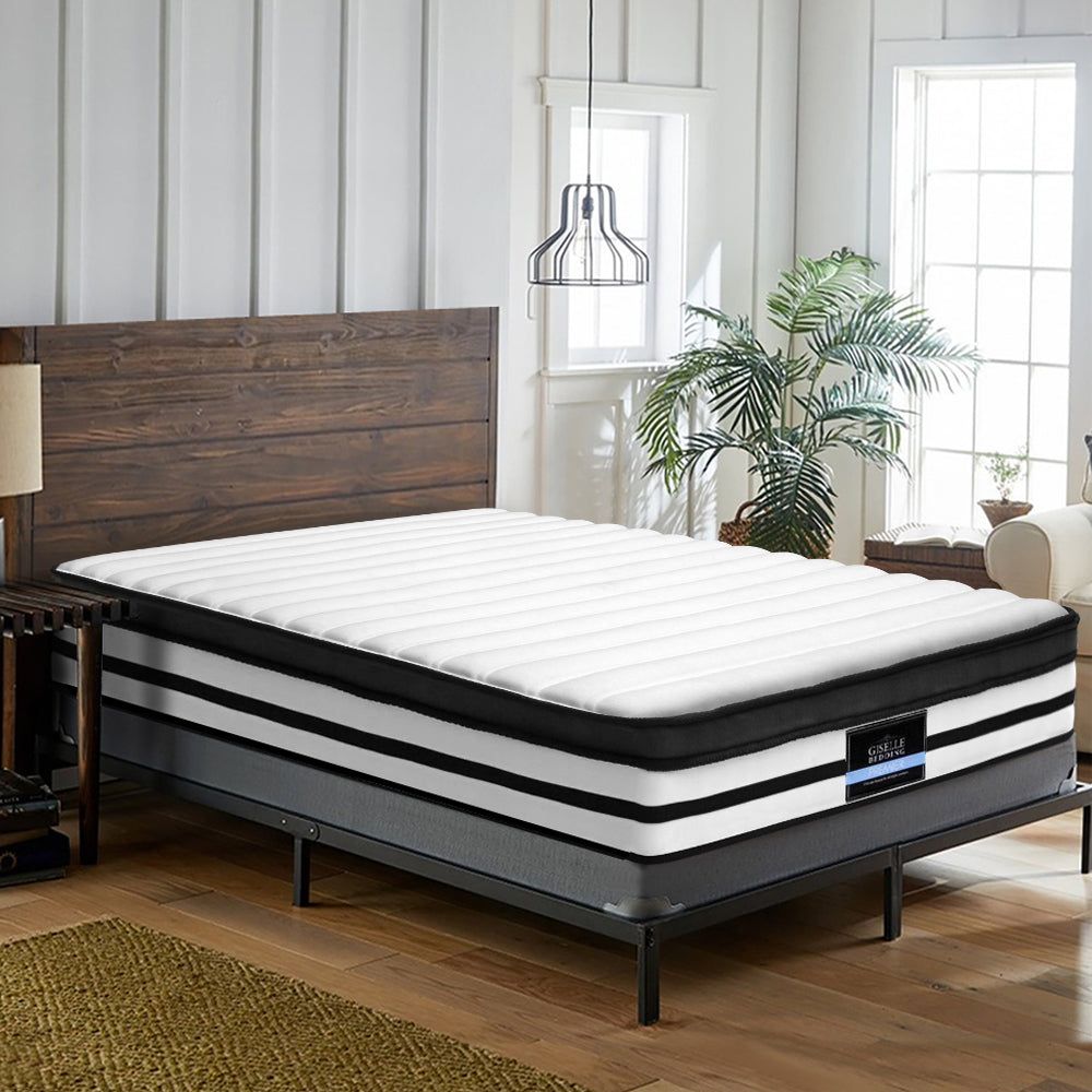 Giselle Bedding 27cm Euro Top Queen Size Mattress - Plush Support for Ultimate Comfort | Perfect for Master Bedrooms, Guest Rooms & Luxury Hotels
