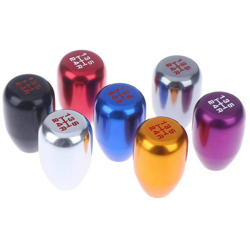 Black JDM Style Shift Knob - Aluminum Manual Transmission Gear Shift Knob for 5-Speed Cars - Perfect for Racing, Drifting & Car Enthusiasts