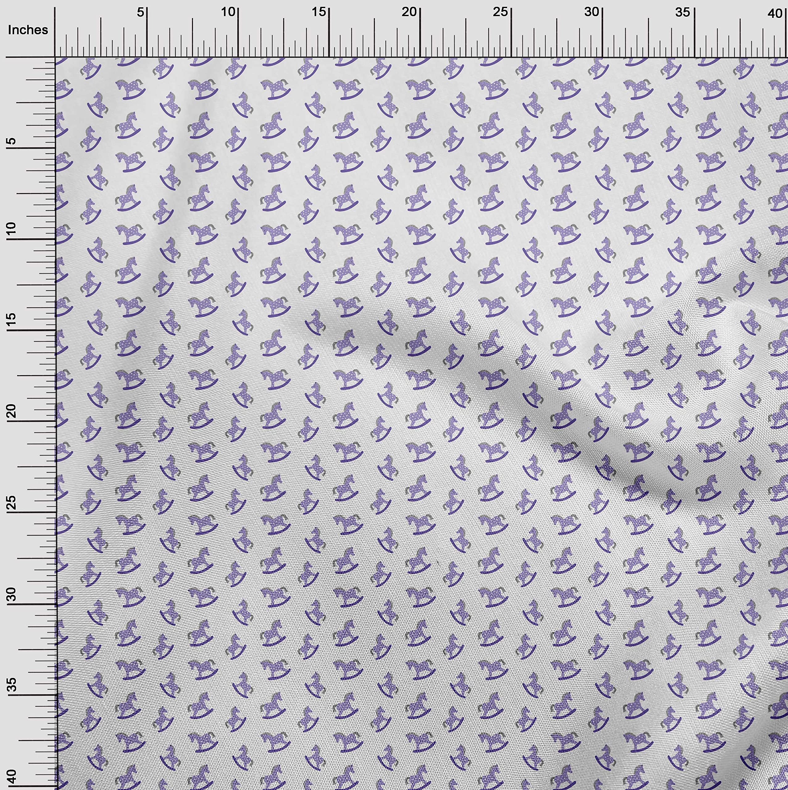 Velvet Violet Printed Fabric by the Yard - 58 Inch Wide Soft Material for Kids Toy House, DIY Craft Projects & Home Decor | Perfect for Sewing, Upholstery & Creative Decorations