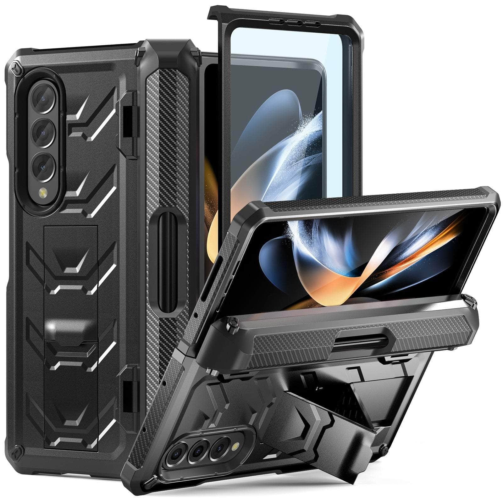Samsung Galaxy Z Fold 3 Full Body Dual Layer Rugged Protective Case - Shockproof & Scratch Resistant Cover for Outdoor, Travel, and Daily Use