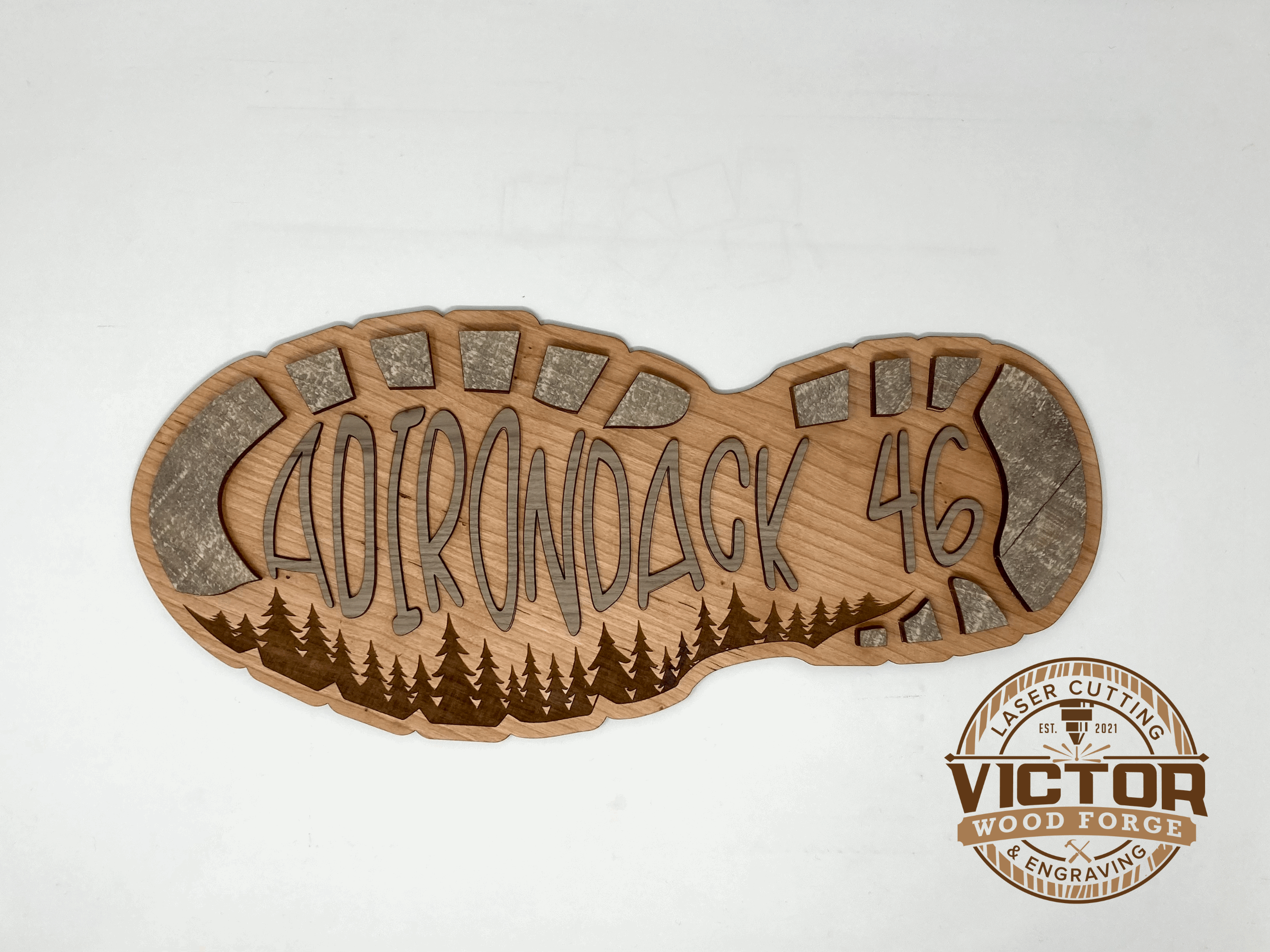 Adirondack 46 Hiking Boot Wall Art - Premium Canvas Print for Outdoor Enthusiasts - Perfect for Cabin, Lodge & Hiking Themed Home Decor