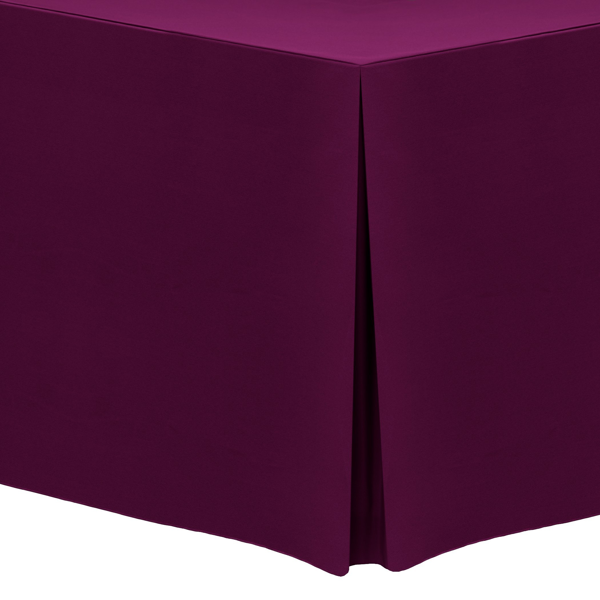 Premium 8 ft. Polyester Fitted Tablecloth - Perfect for 24 x 96-Inch Banquet & Folding Tables (42