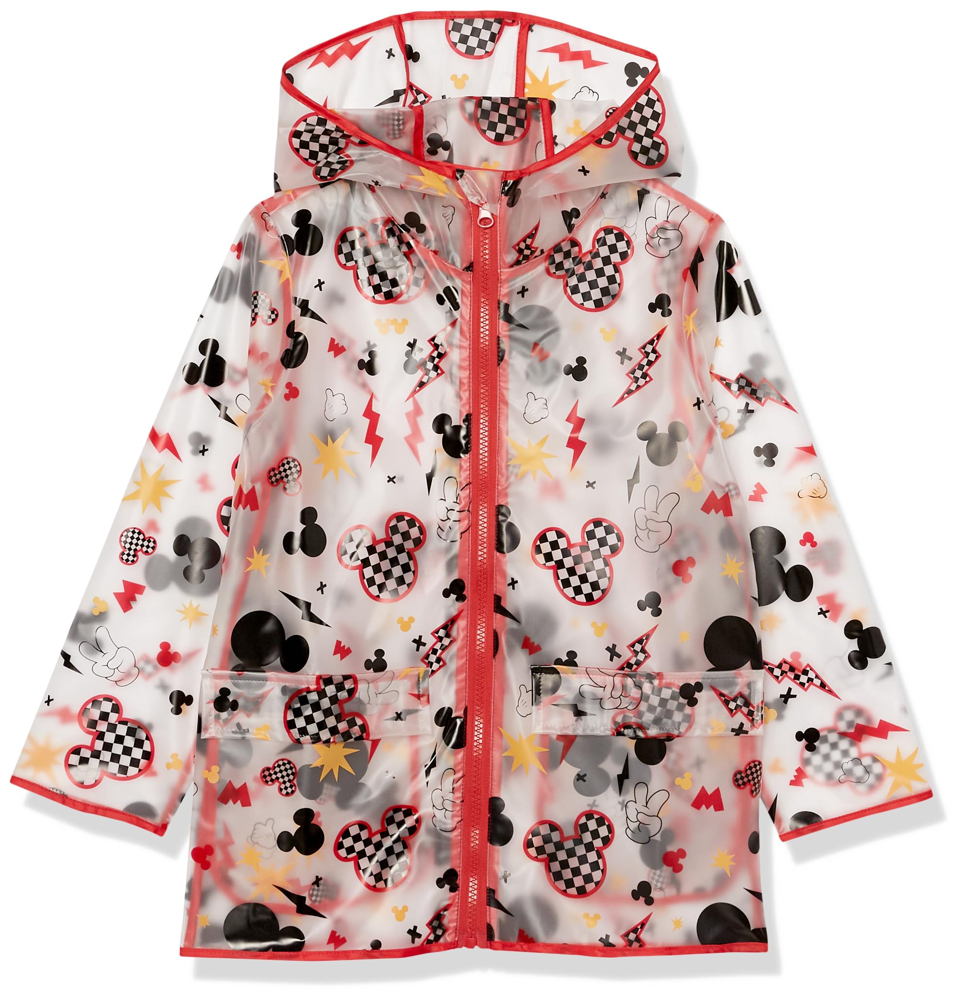Disney Minnie Mouse & Mickey Mouse Raincoat, Princess & Paw Patrol Waterproof Jacket for Boys Girls 2-7 Years - Perfect for School, Outdoor Play & Rainy Day Adventures