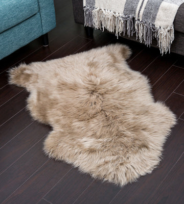 Premium Long Wool Sheepskin Rugs - Soft & Luxurious Natural Sheep Fur Rug for Living Room, Bedroom, Nursery - Cozy Home Decor & Warm Floor Mat for Winter Comfort
