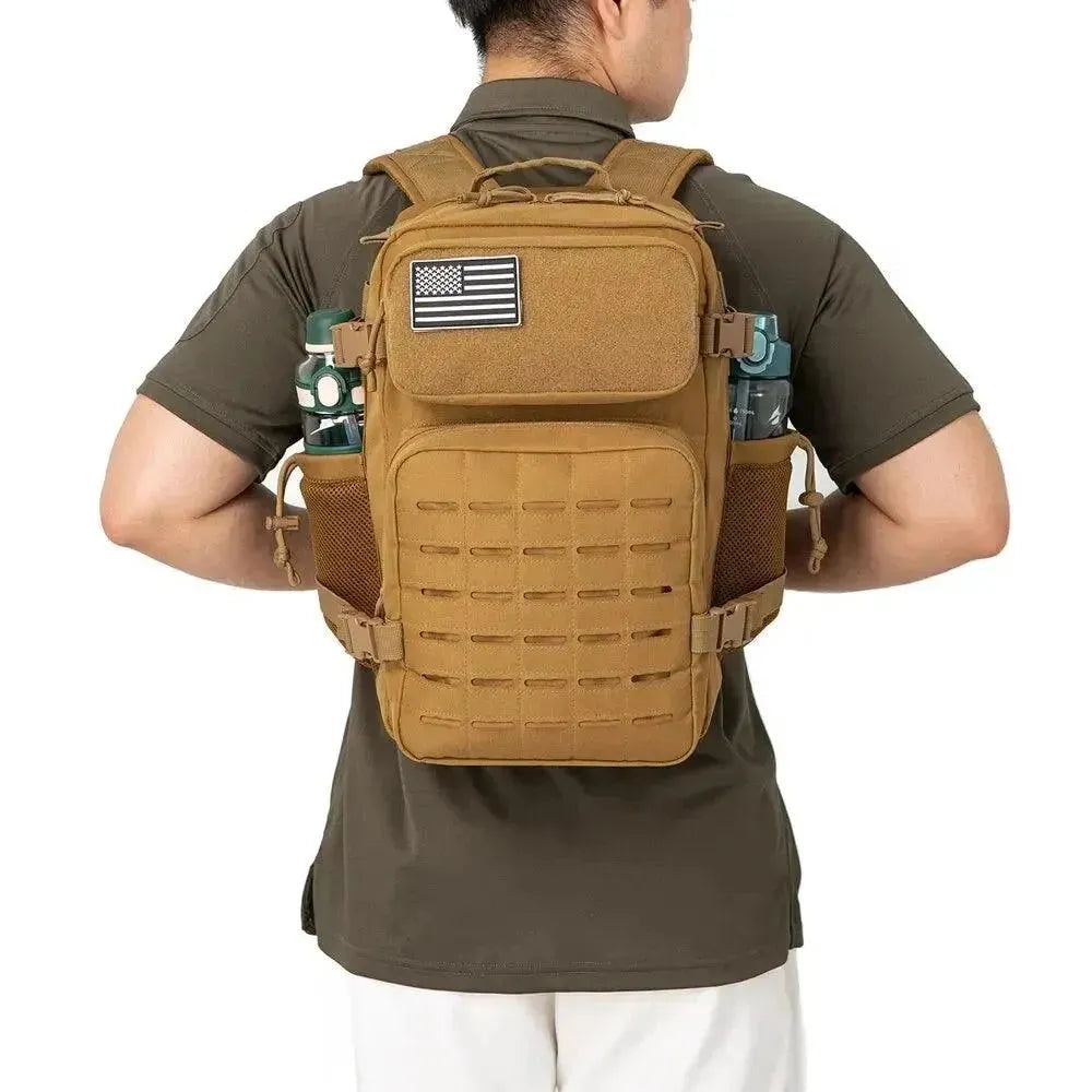 25L Tactical Backpack for Hiking, Camping & Outdoor Adventures - Waterproof Durable Rucksack for Men & Women - Perfect for Travel, Military Use & Daily Commute