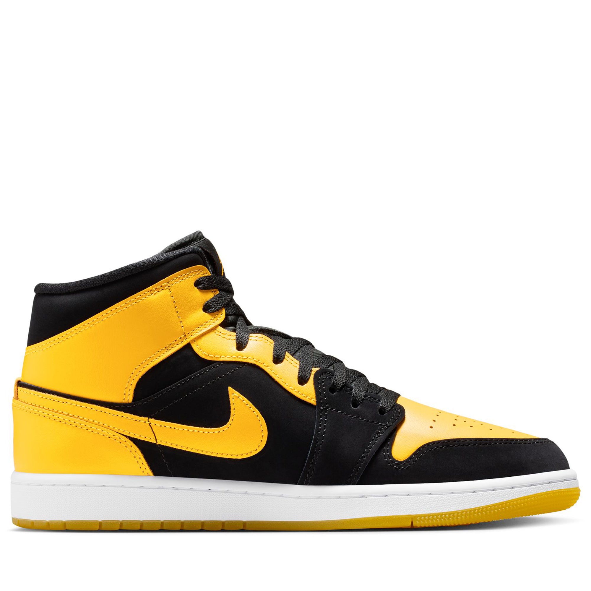 Air Jordan 1 Mid SE Sneakers - Black/Varsity Maize Basketball Shoes for Men - Perfect for Streetwear, Casual Wear & Sports Performance