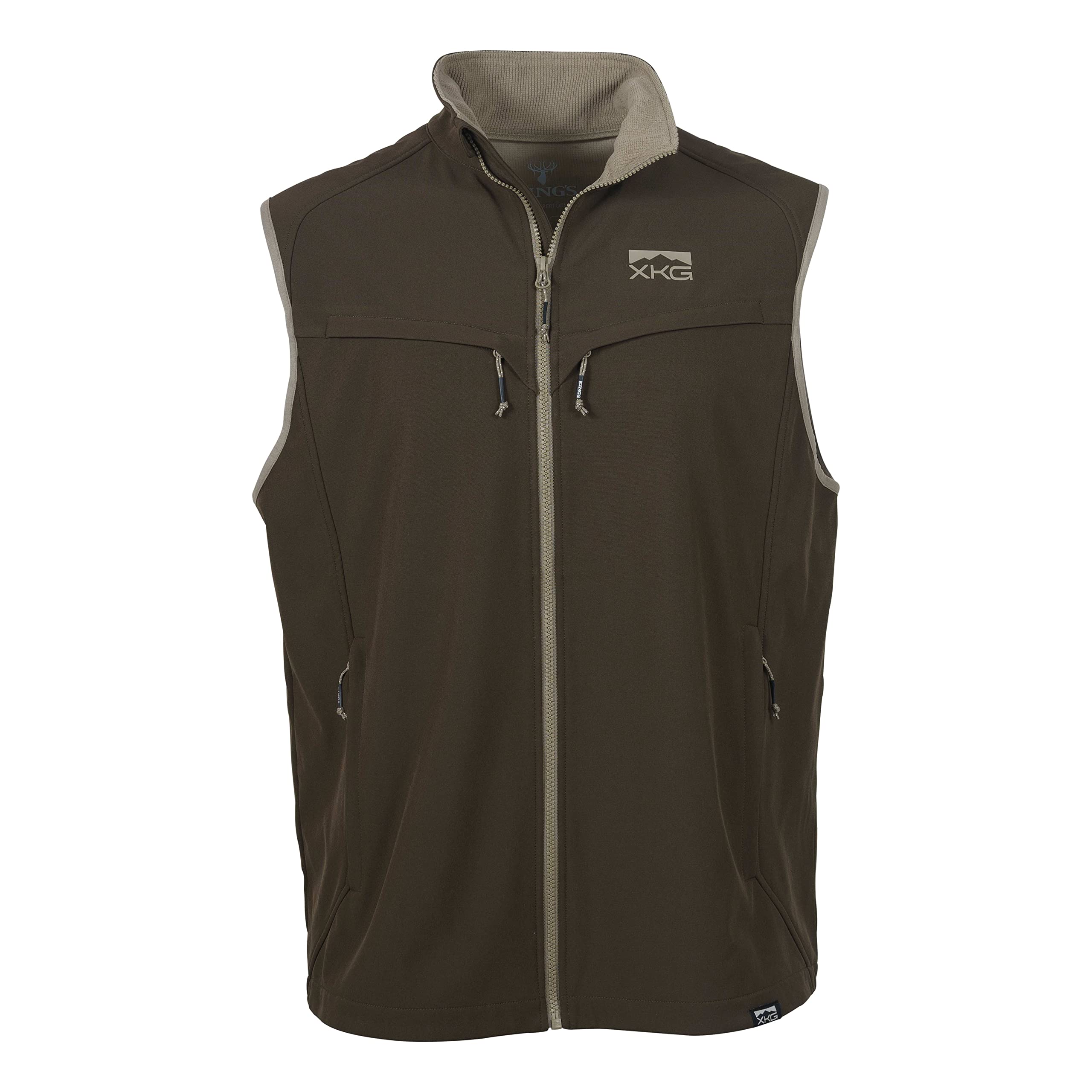 King's Camo Men's XKG Boulder Soft Shell Vest - Lightweight Water-Resistant Hunting Jacket for Outdoor Adventures & Cold Weather Layering