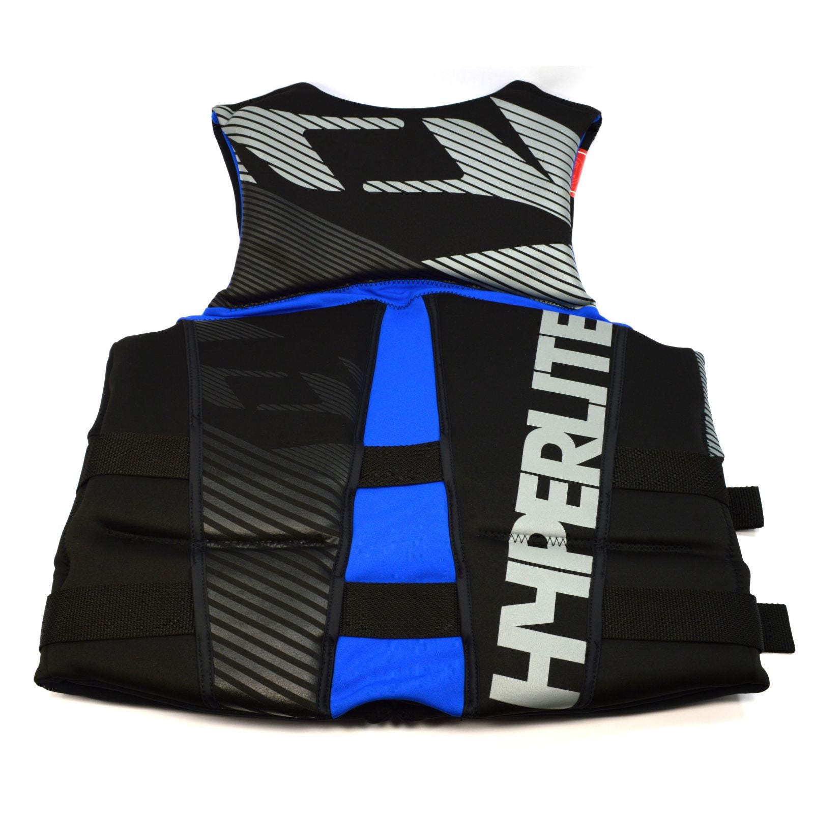 HYPERLITE LIFE VEST Men's Neoprene PFD Jacket - Black/Blue, Size Large (40-44) | Comfortable & Durable Life Jacket for Boating, Fishing & Water Sports