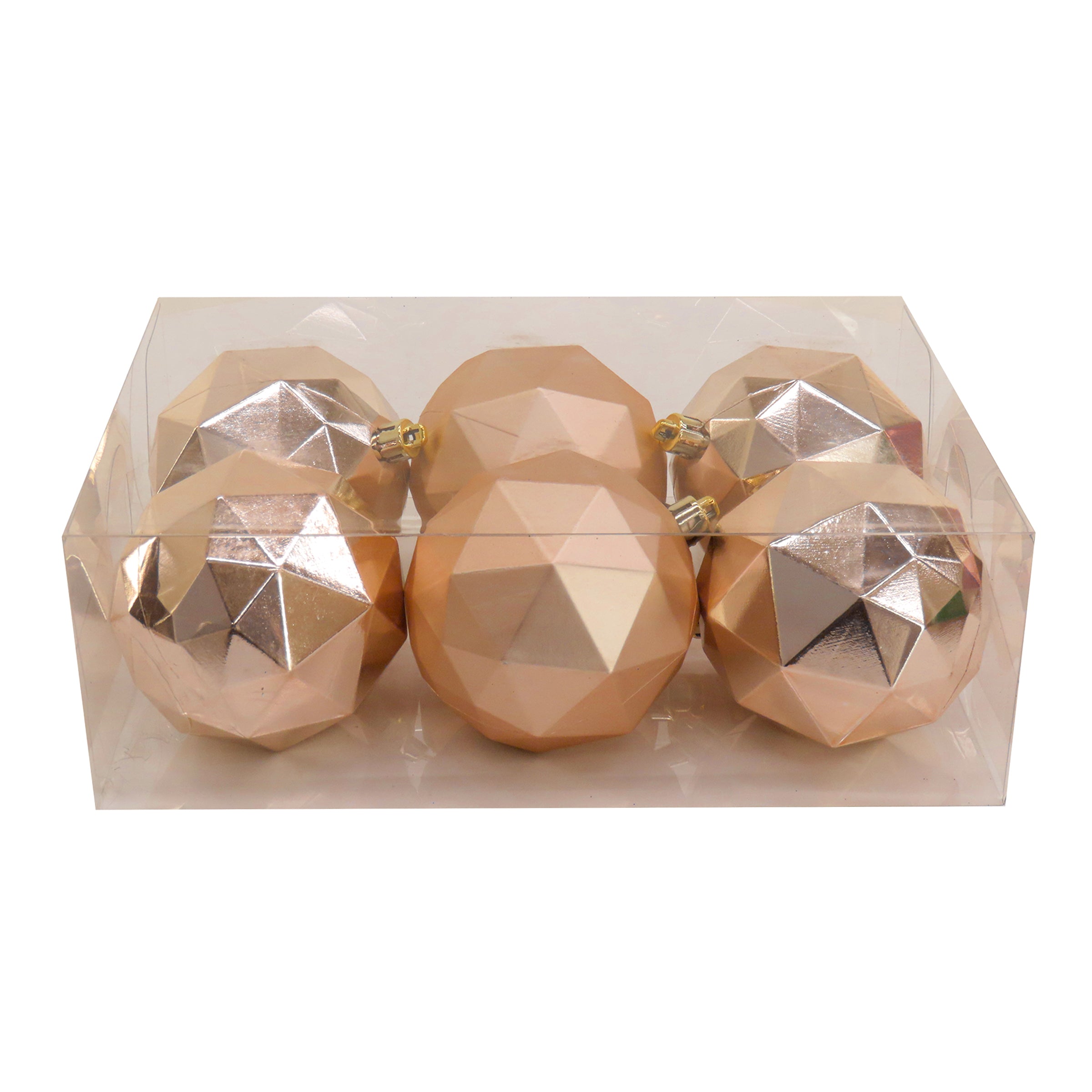 6 Piece Shatterproof Geometric Silver Christmas Tree Ornaments - Elegant Holiday Decor for Home, Party & Gift Giving