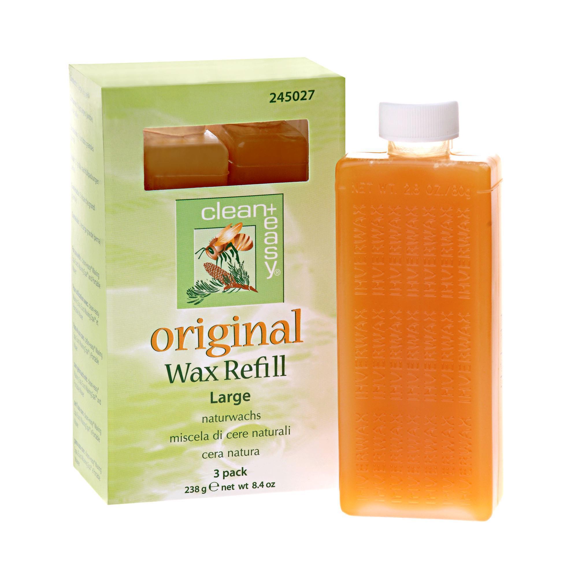 Clean & Easy Original Wax Refill Kit - Premium Hair Removal Wax for Smooth Skin at Home | DIY Waxing for Legs, Arms, Bikini & Face