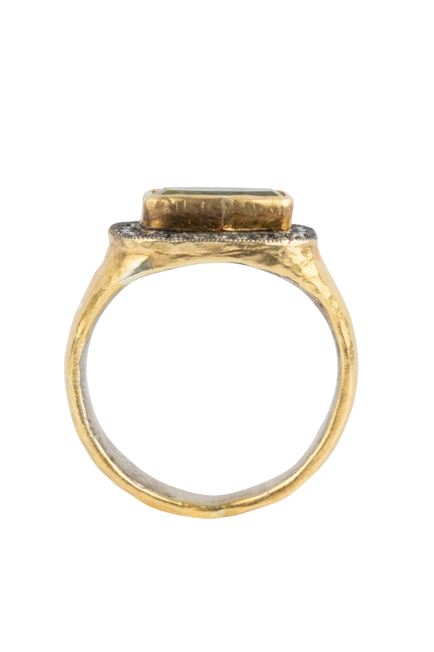 14K Gold Round Peridot & Diamond Ring for Women - Elegant Birthstone Jewelry Gift for Mother's Day, Anniversary & Special Occasions
