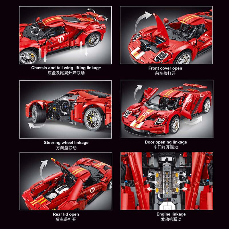 3056-Piece TGL Supercar 1:8 Scale Building Blocks Set - Model T5042A/T5042B | Premium Collectible Toy for Adults & Kids | Perfect for Display, Gift Giving & Creative Play