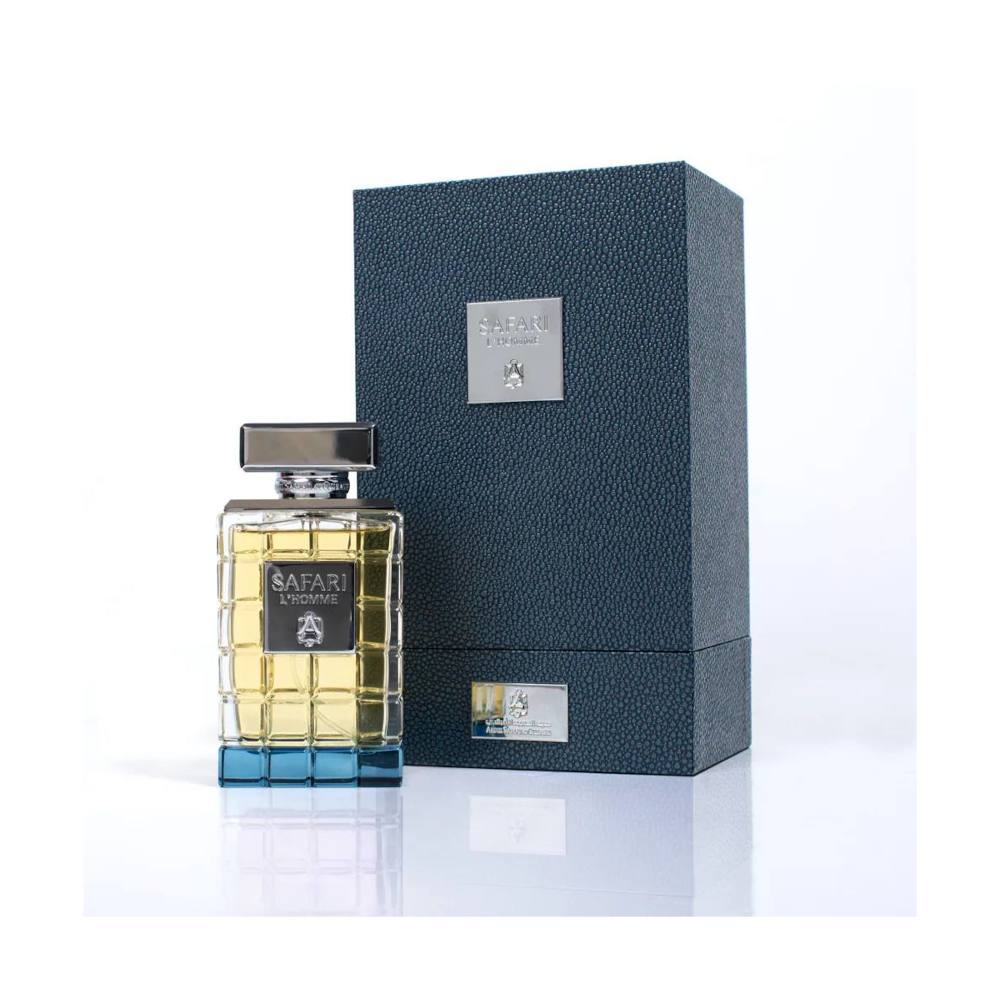 Safari Homme Eau de Parfum for Men - 2.5 oz / 75 ml Luxury Cologne - Fresh & Woody Scent for Date Night, Office & Special Occasions