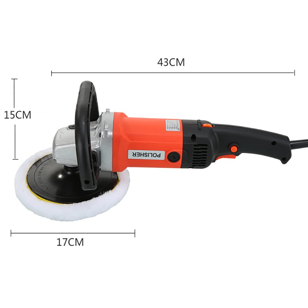 1400W Electric Car Polisher Waxing & Sealing Machine - Household Marble Tile Floor Repair & Beauty Polishing Tool for Auto Detailing & Home Renovation