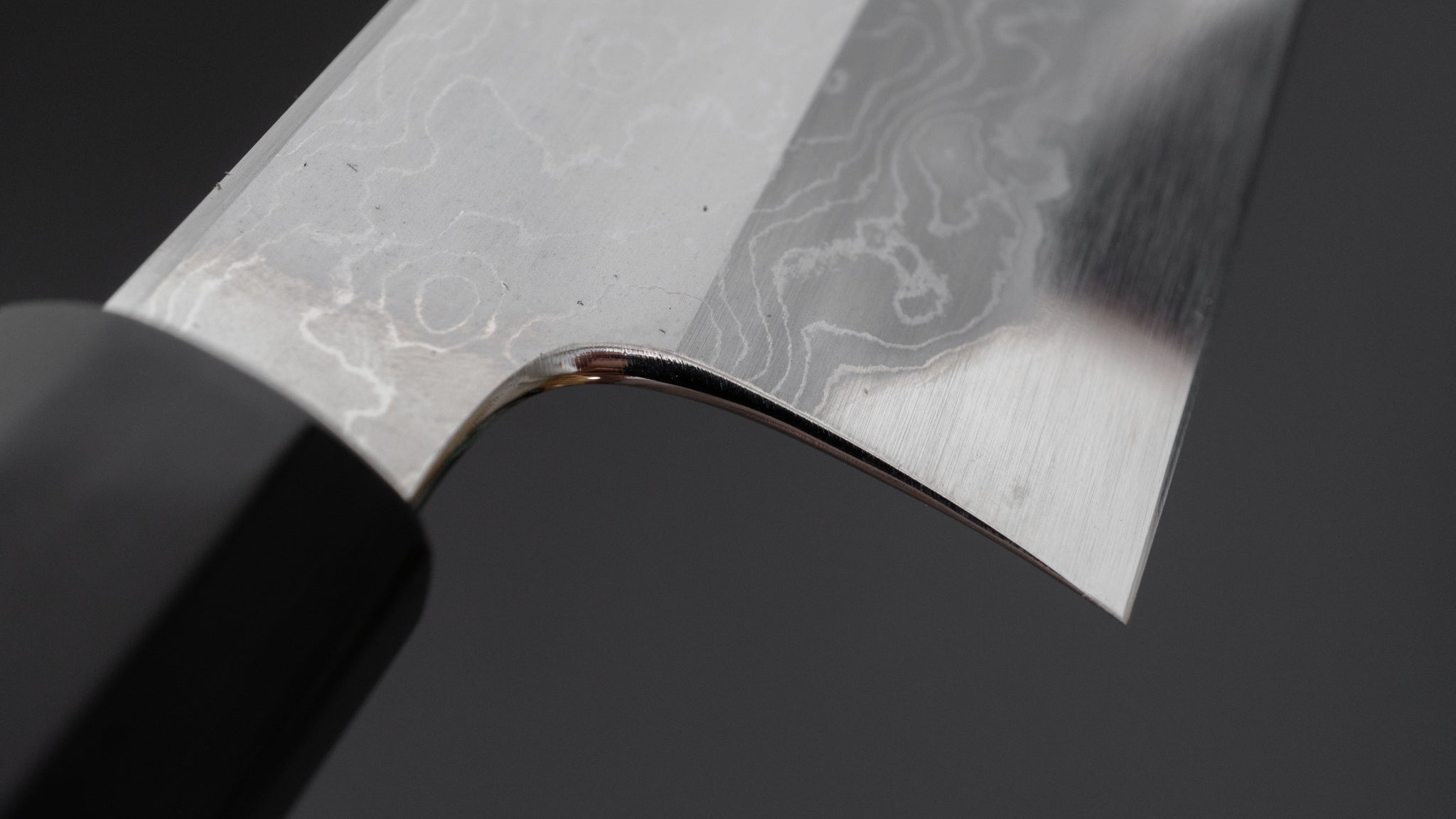 Hitohira Togashi White #1 Damascus Gyuto Japanese Chef Knife 240mm with Burnt Yakusugi Handle - Perfect for Professional Chefs & Home Cooking Enthusiasts