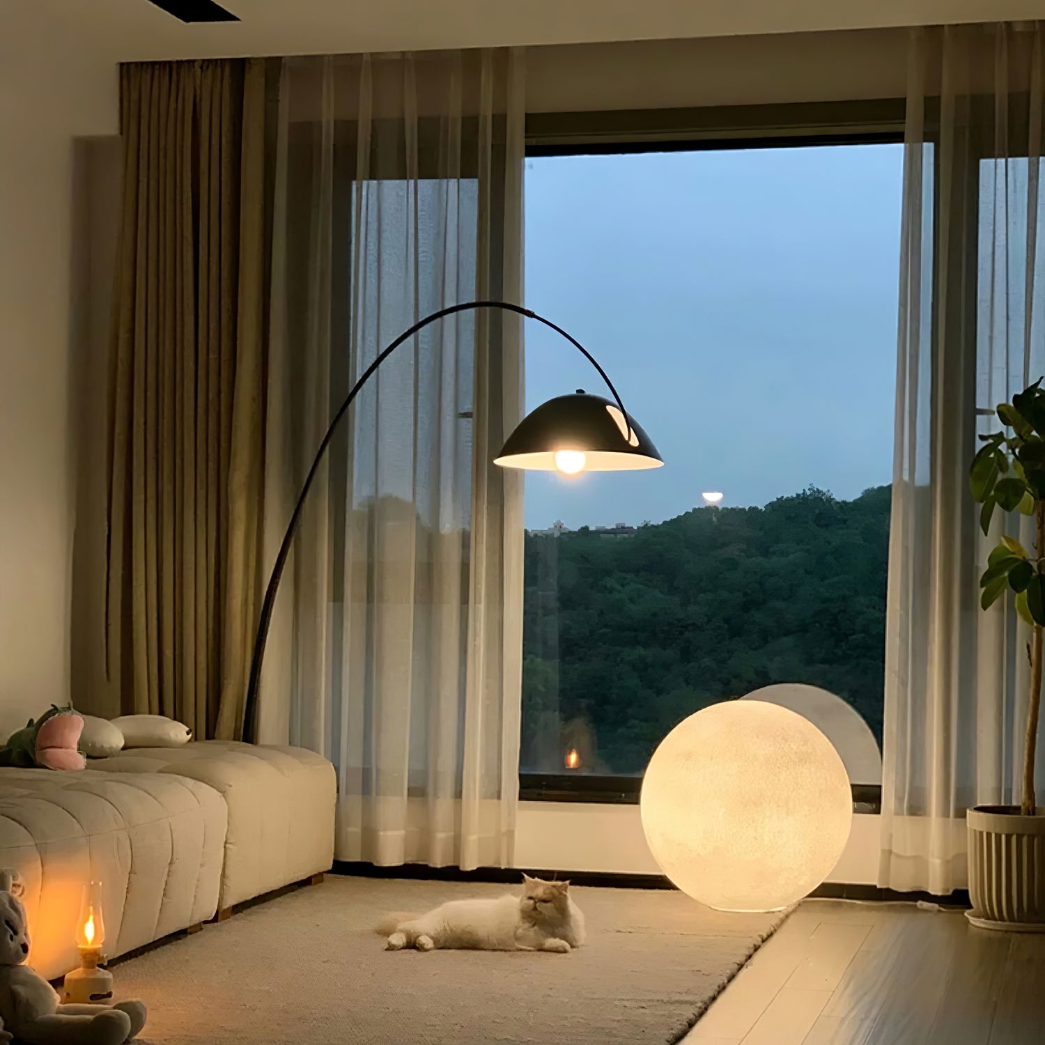 Moon Table Lamp - Modern LED Night Light for Bedroom, Nursery, Living Room | Soft Glow & Energy Efficient | Perfect for Reading, Relaxing & Decor