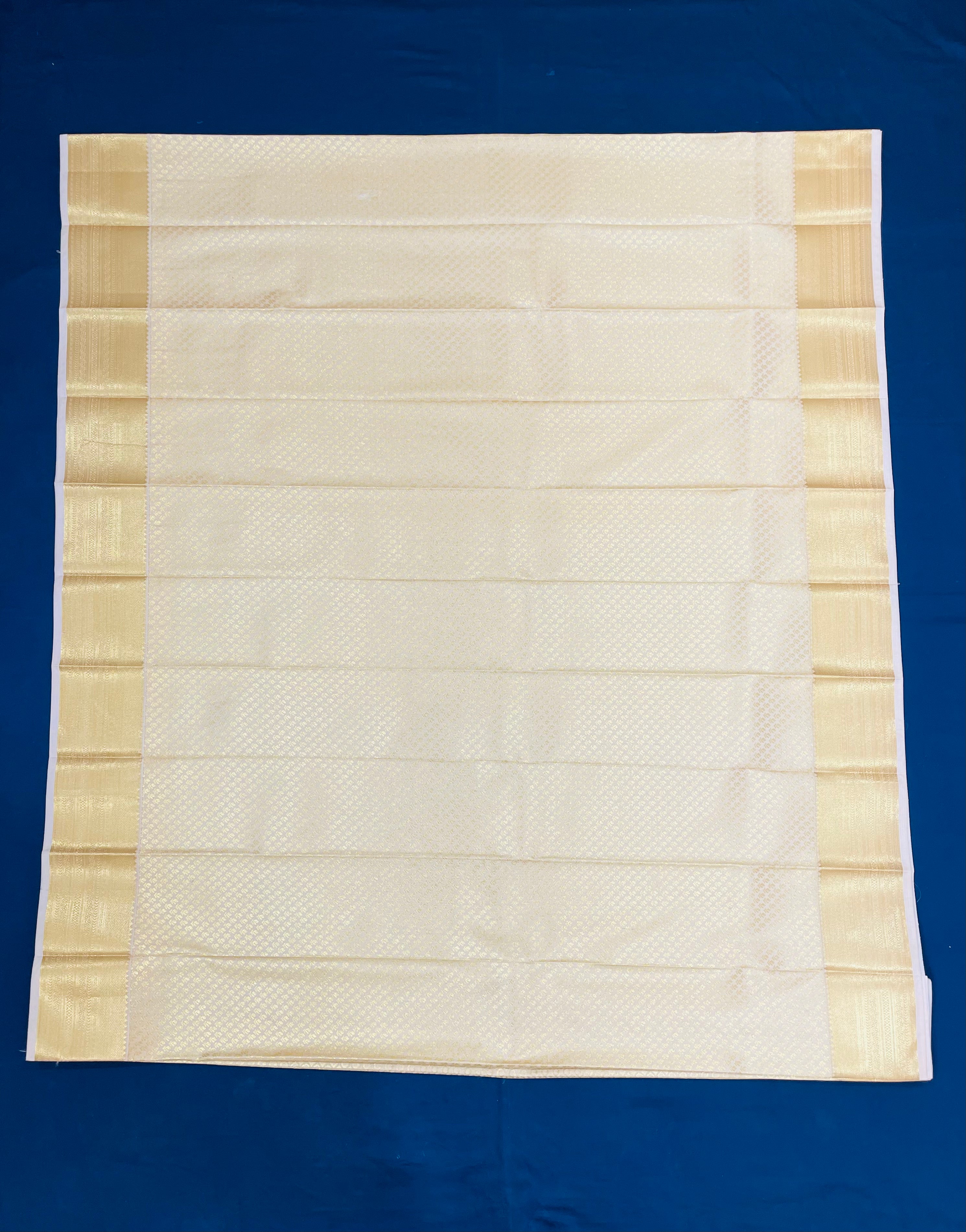 Elegant Golden Pure Silk Saree for Women - Perfect for Weddings, Parties & Special Occasions