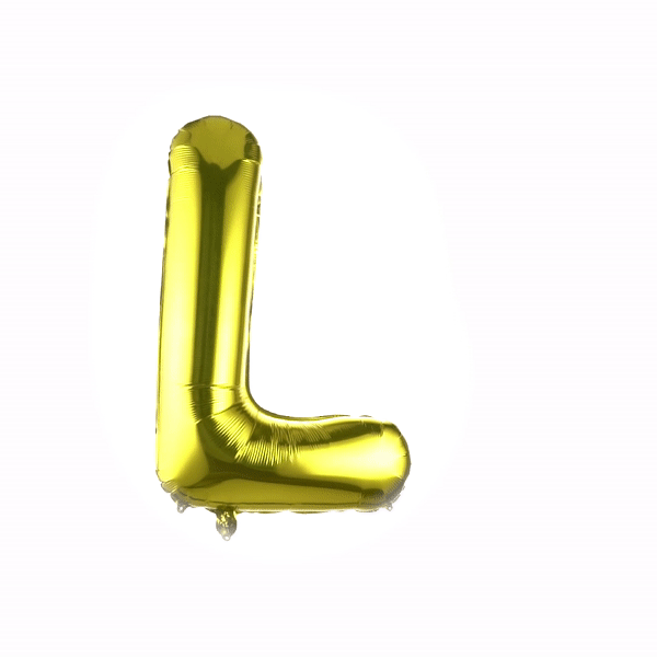 Balloonify Gold Mylar Letter L Balloon - 40 Inch Large Foil Alphabet Balloon for Birthday Party Decorations, Wedding, Baby Shower & Graduation Events - 1 Count Box