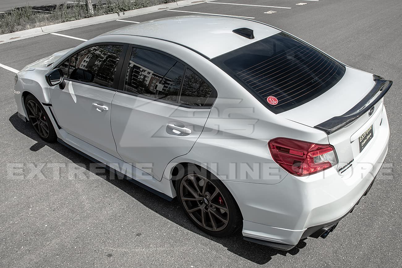 HighKick Duckbill Style Carbon Fiber Rear Trunk Spoiler for 2015-2021 Subaru WRX STI - Perfect Fit Replacement & Performance Upgrade for Street Racing & Car Shows