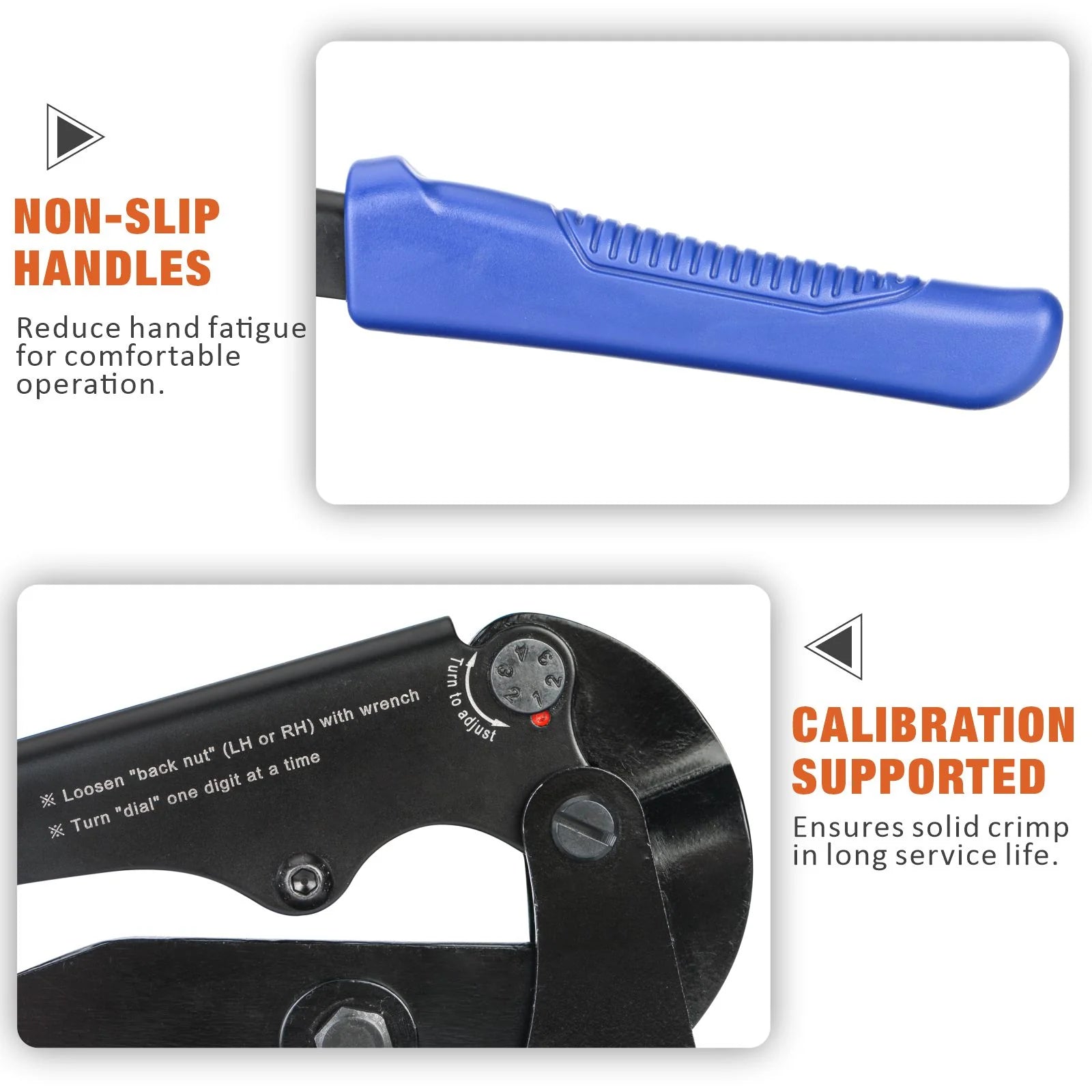 IWS 1040DTS Professional Battery Cable Crimper Tool for AWG 1/0 to 4/0 Gauge Copper Wire Lugs - Heavy Duty Crimping for Automotive, Marine, and Solar Power Applications
