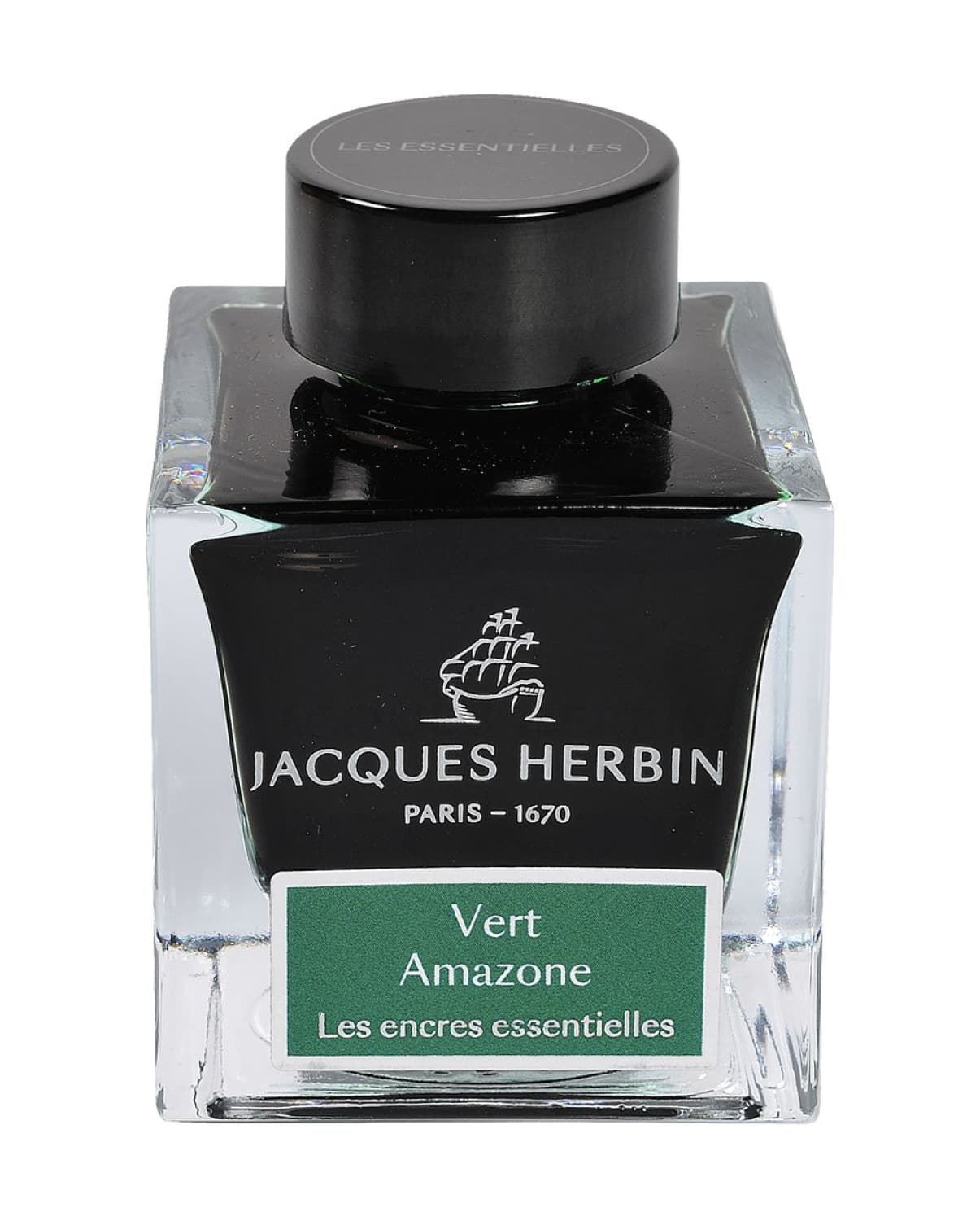 J. Herbin Vert Amazone Essential Bottled Ink and Cartridges - Premium Fountain Pen Ink for Writing, Calligraphy & Art - Perfect for Journals, Letters & Creative Projects