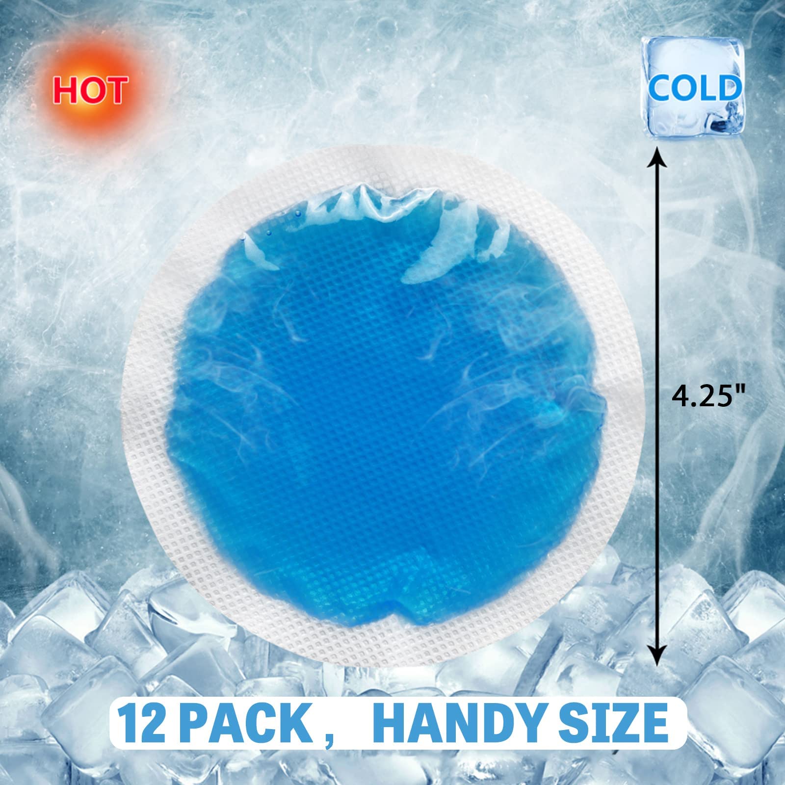 Reusable Ice Packs for Injuries - 12 Pack Soft Small Gel Ice Packs for Kids & Adults | Cold Compress for Pain Relief, Swelling, Wisdom Teeth, Face, Breast, Allergies & Small Wounds | Perfect for First Aid, Sports Injuries & Post-Surgery Recovery