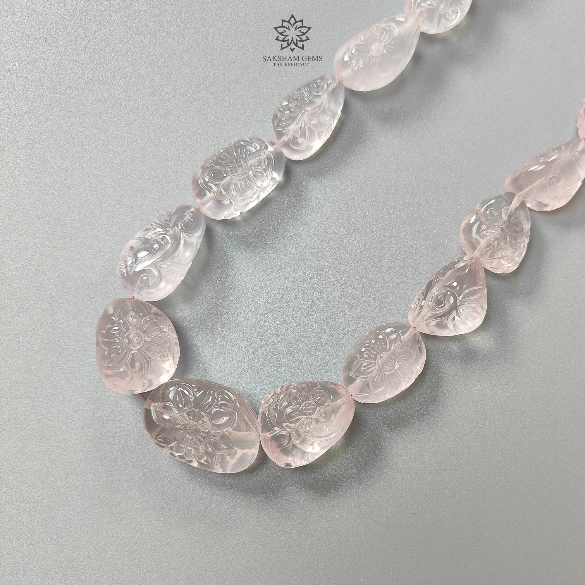 Natural Pink Rose Quartz Loose Beads - 660.00cts Untreated Hand-Carved Fancy Shape Beads (15.5x12.5mm to 31x22mm) for Jewelry Making, DIY Crafts, Healing Crystals & Spiritual Gifts