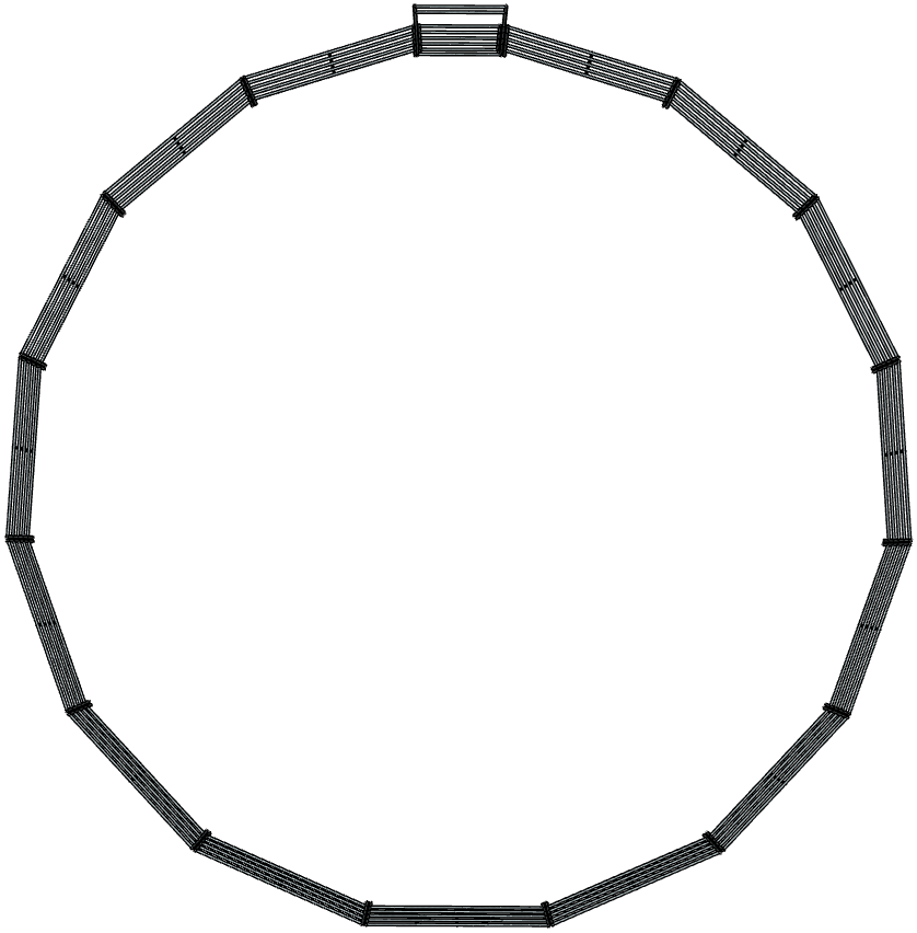 50ft Heavy Duty Galvanized Steel 5-Rail Round Horse Pen - Perfect for Horse Training, Riding Arenas & Pasture Enclosures