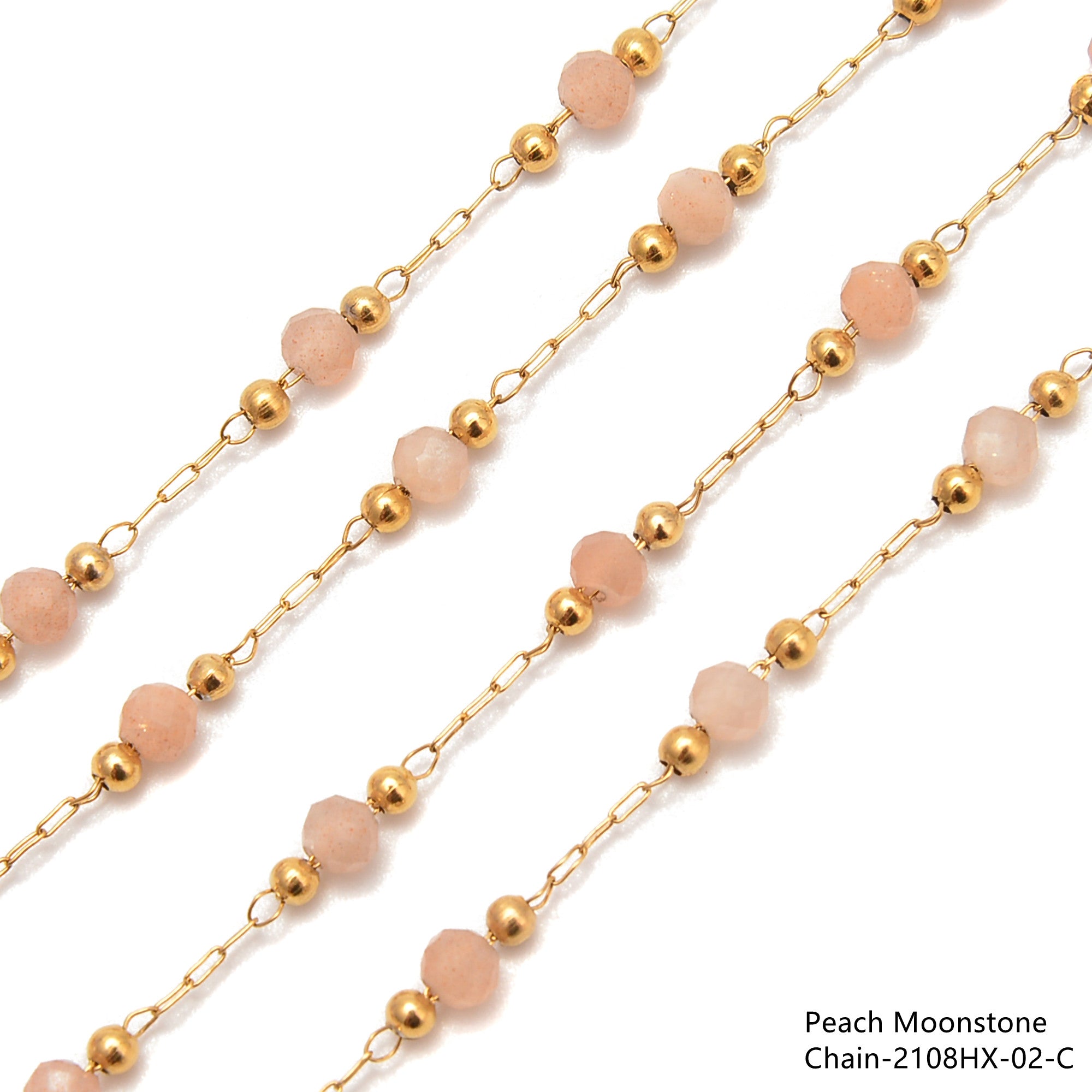 3mm Faceted Round Beads - Multi Gemstone Chain (1 Meter Per Bag) for Jewelry Making, DIY Crafts & Bracelet Designs