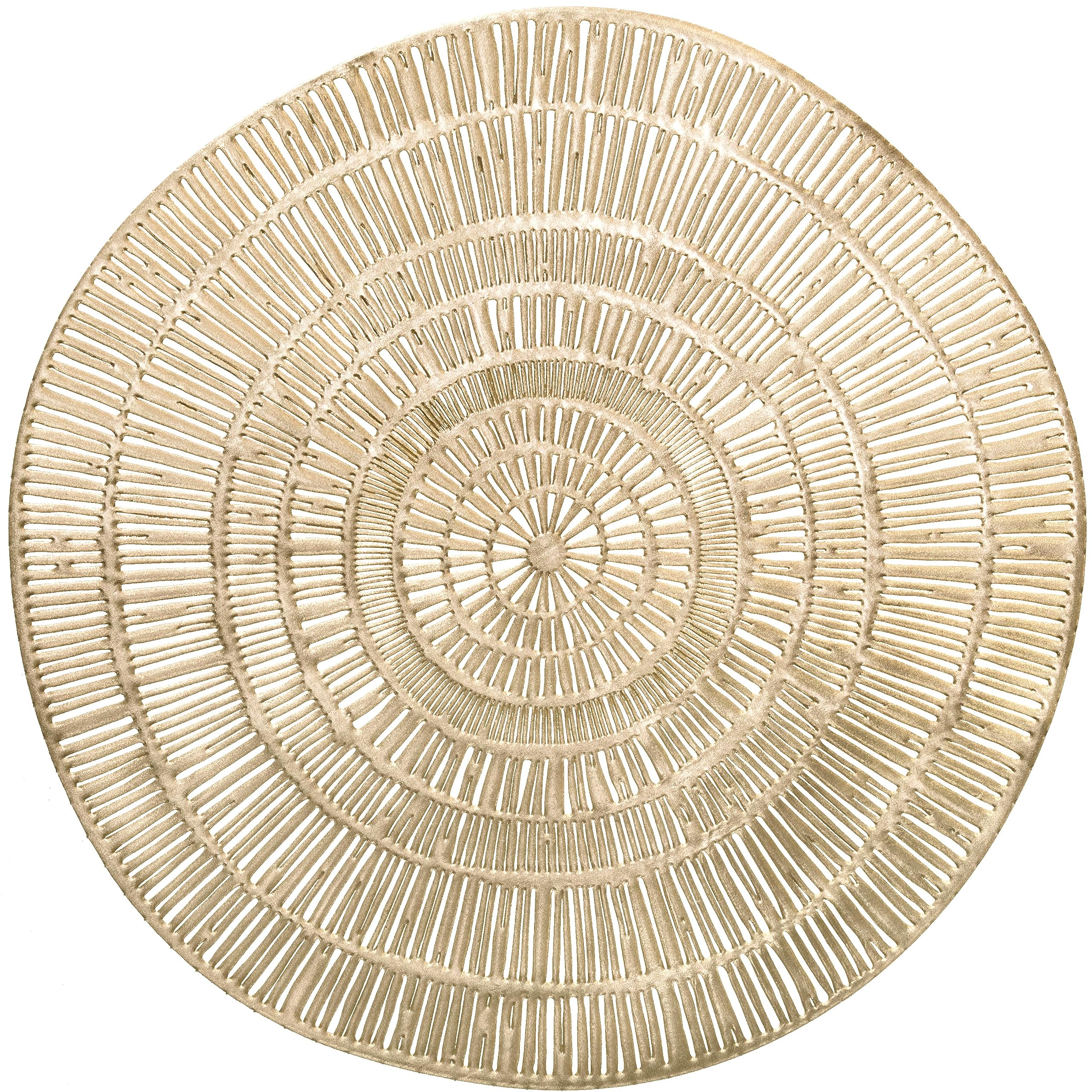 40-Pack Pressed Vinyl Metallic Placemats - Elegant Cleo Gold Wedding Table Decor for Dining, Parties & Special Events