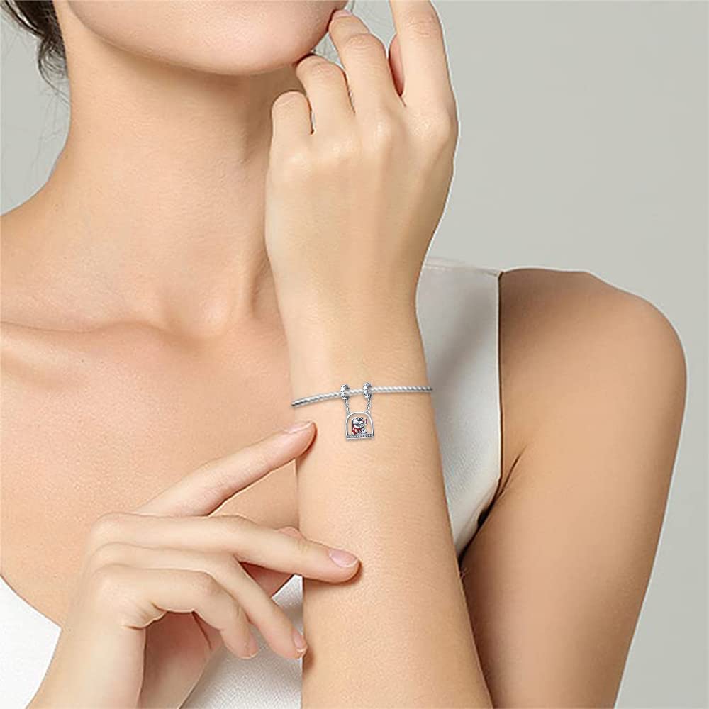 MICOO 925 Sterling Silver Butterfly Music Dangle Pendants - Charms for Bracelets & Necklaces - Jewelry Gift for Women - Fits Pandora & European Bracelets - Perfect for Everyday Wear, Parties & Special Occasions