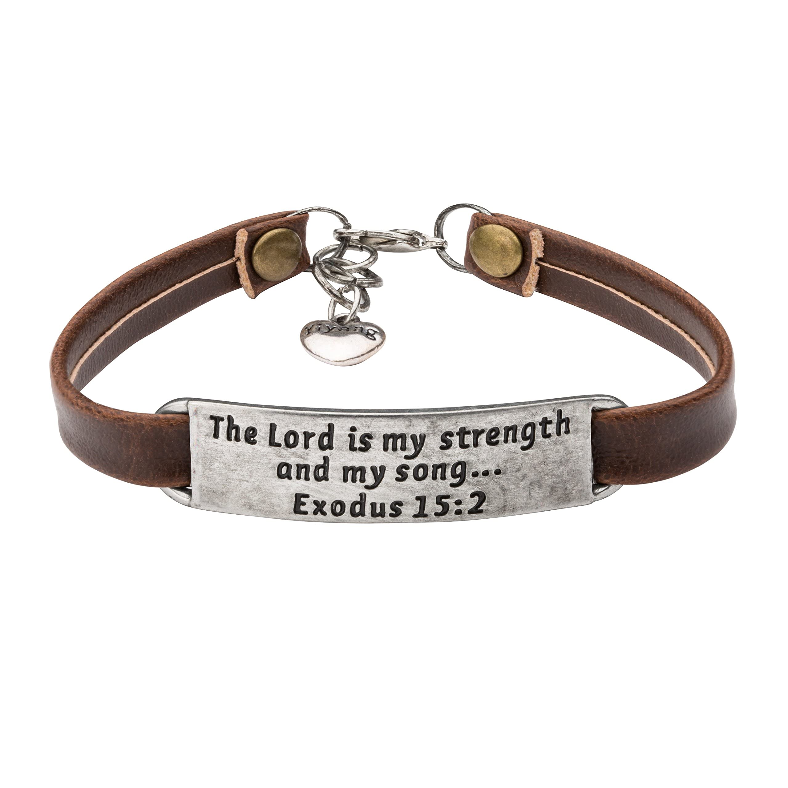 Christian Leather Bracelet for Women - Inspirational Bible Verse Jewelry - Religious Gift for Baptism, Christmas & Birthdays - Perfect for Church, Prayer & Daily Wear