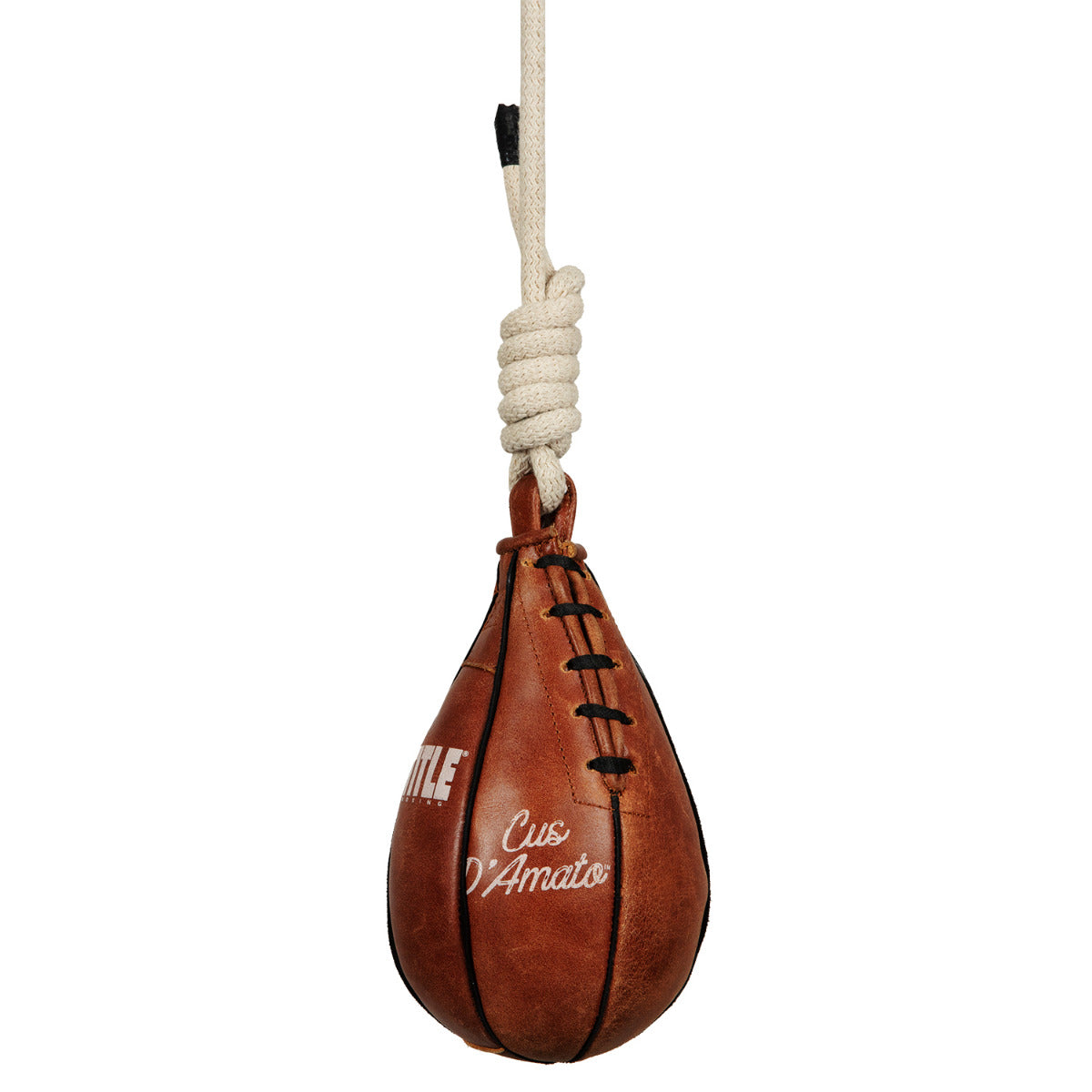 TITLE Boxing Cus D’Amato Genuine Leather Punching Bag - Heavy Duty Training Equipment for Boxing, MMA & Home Gym Workouts