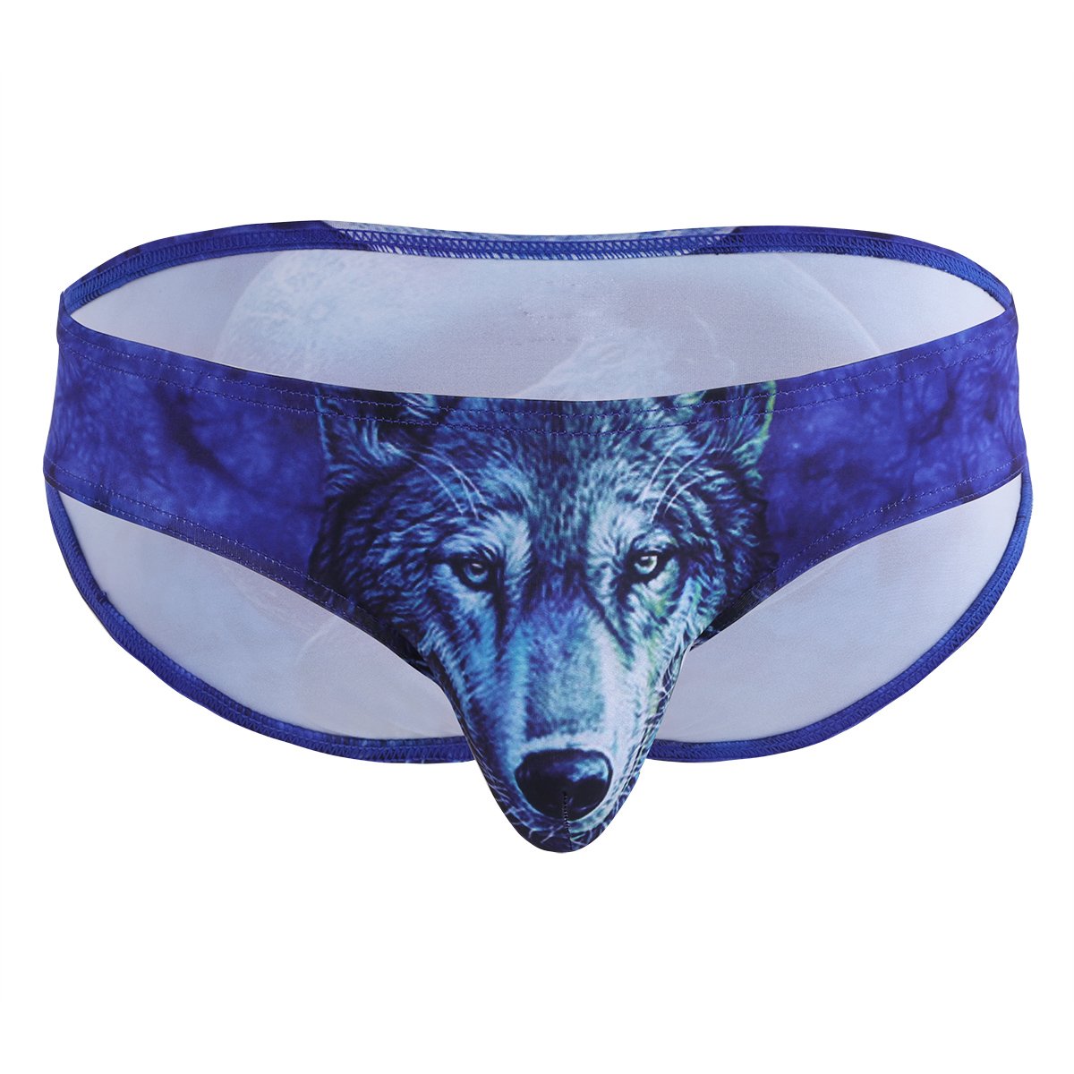 Men's 3D Leopard & Wolf Print Low Rise Bikini Briefs - Cool Comfort Underwear for Casual Wear, Gym & Sleep