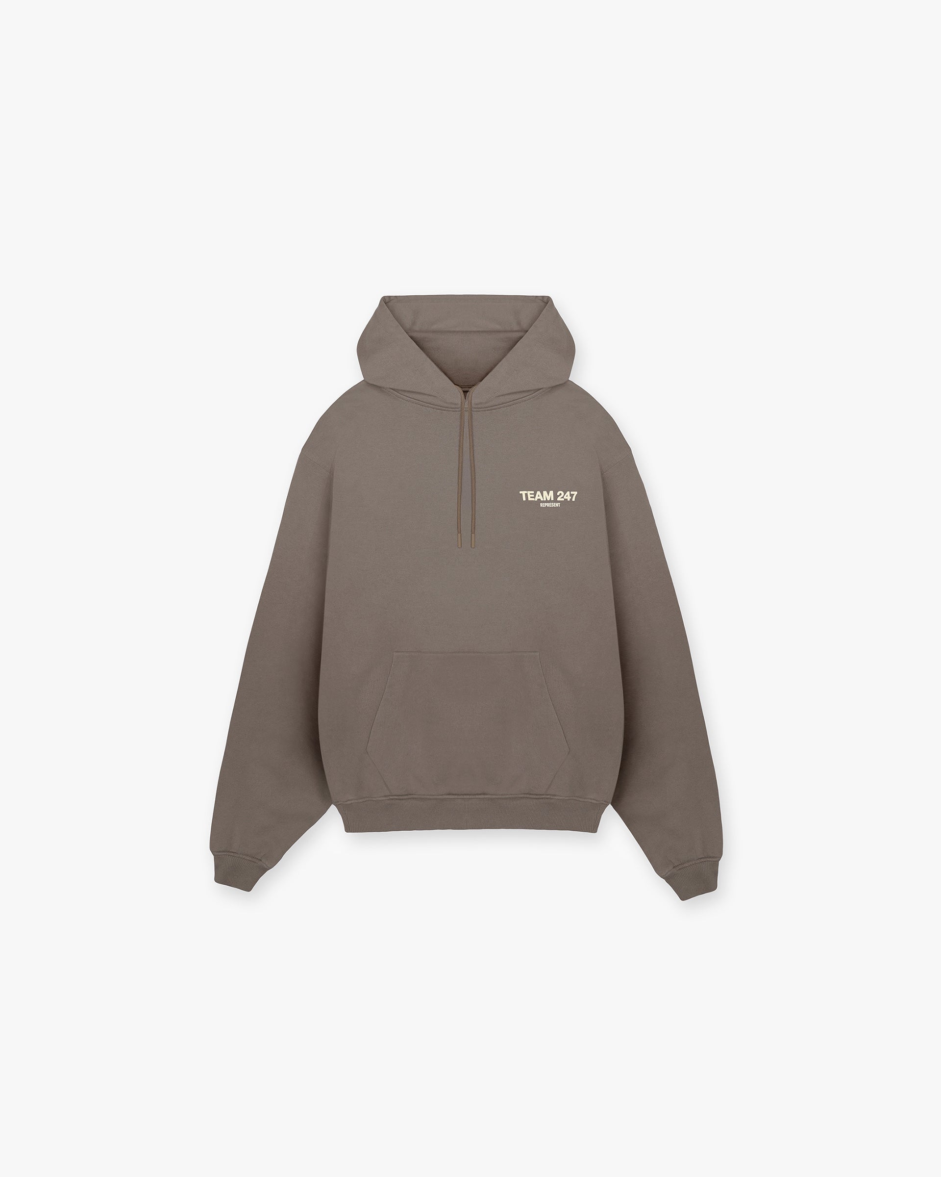 Team 247 Oversized Hoodie for Women & Men - Soft Fleece Pullover Sweatshirt with Kangaroo Pocket - Earth Tone Casual Wear for Lounge, Streetwear & Outdoor Activities