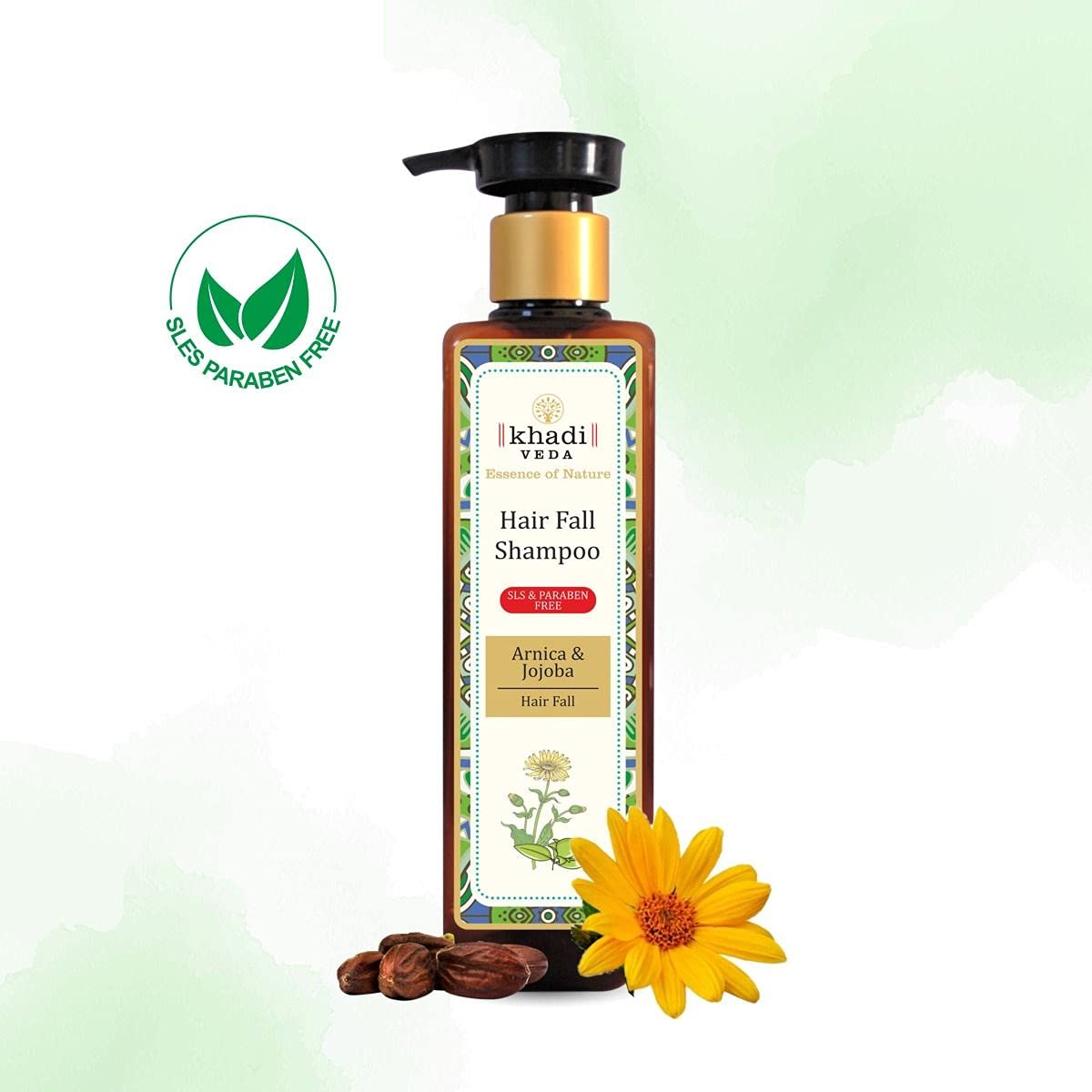 Khadi Veda Arnica & Jojoba Hair Fall Shampoo for Women & Men - 200ml | Natural Ayurvedic Treatment for Thinning Hair & Scalp Care | Perfect for Daily Use & Hair Growth Routine